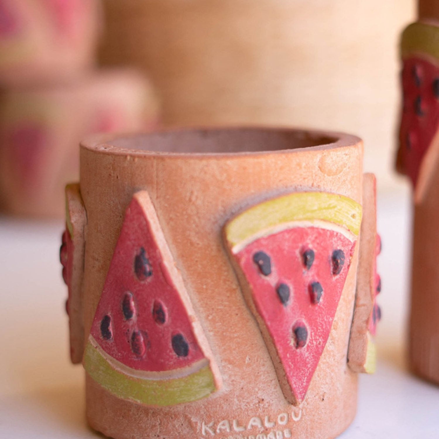 Clay Watermelon Container Set of 4
