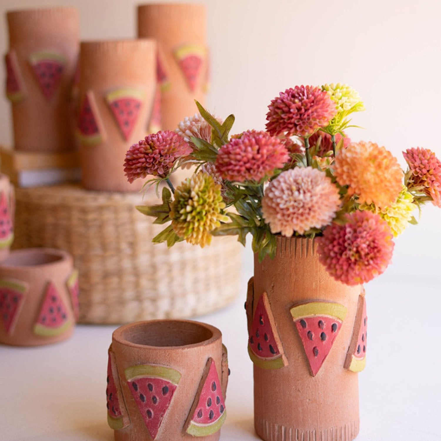 Clay Watermelon Container Set of 4