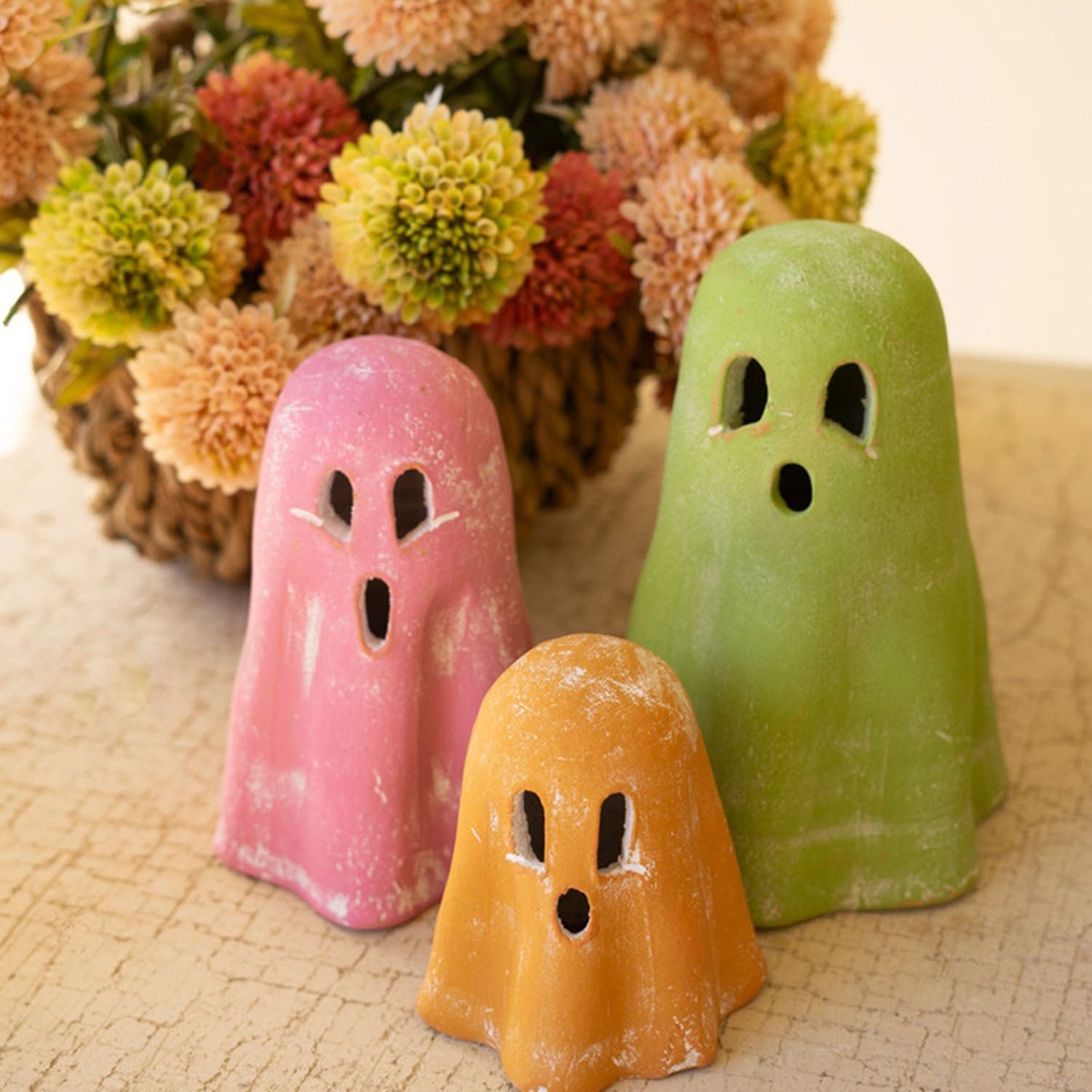 Colorful Ghost Lantern Set of 3