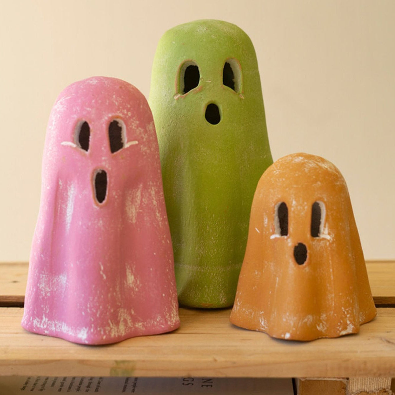 Colorful Ghost Lantern Set of 3