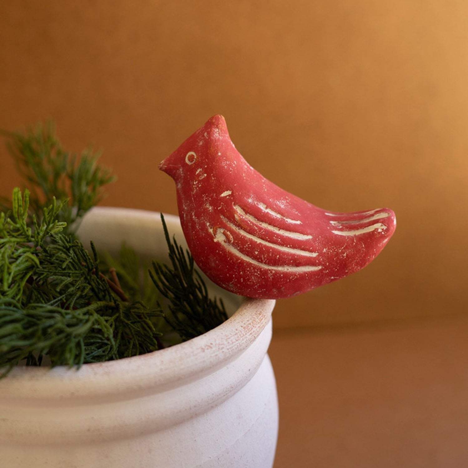 Bird and Holly Pot