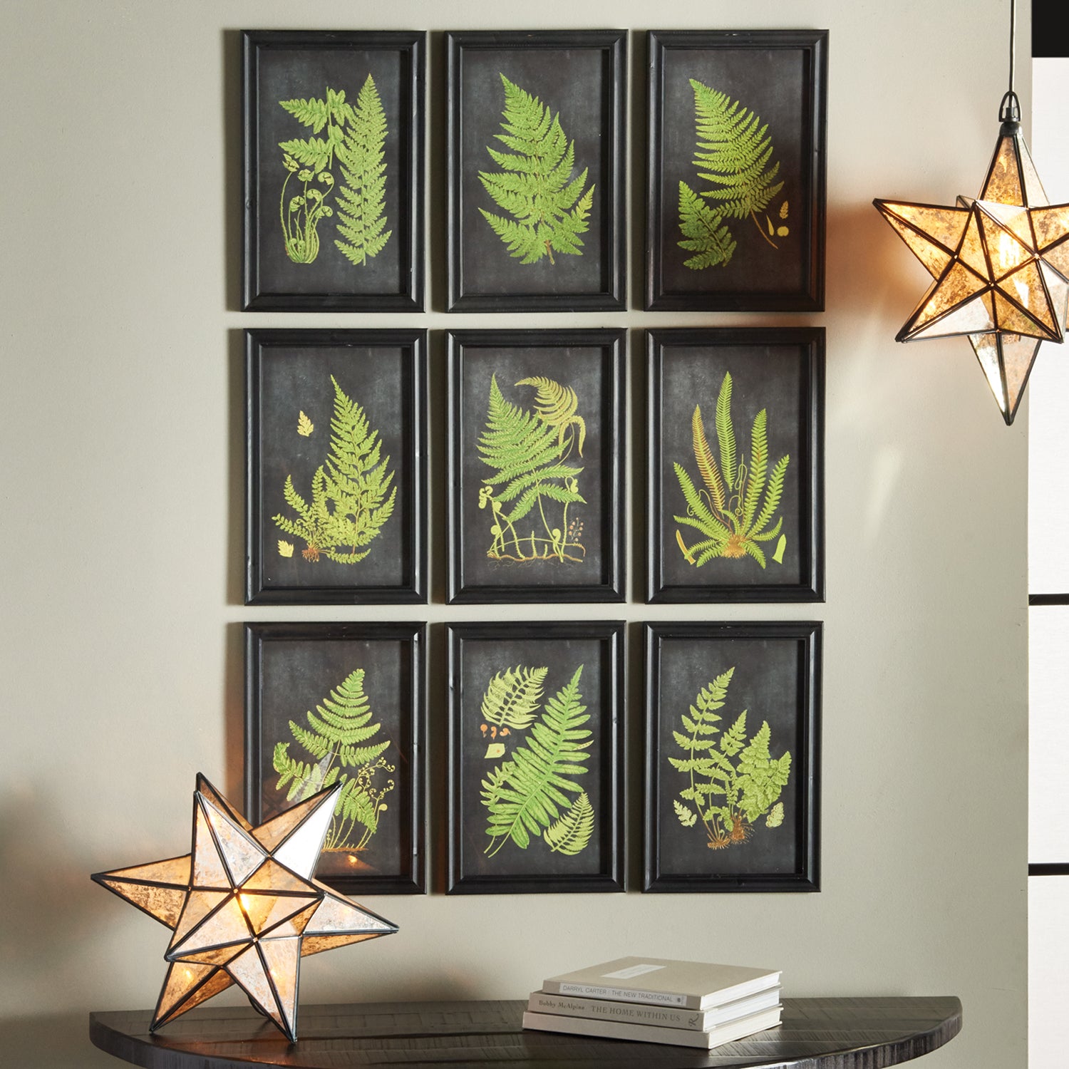 Fern Botanical Framed Wall Art Set of 9