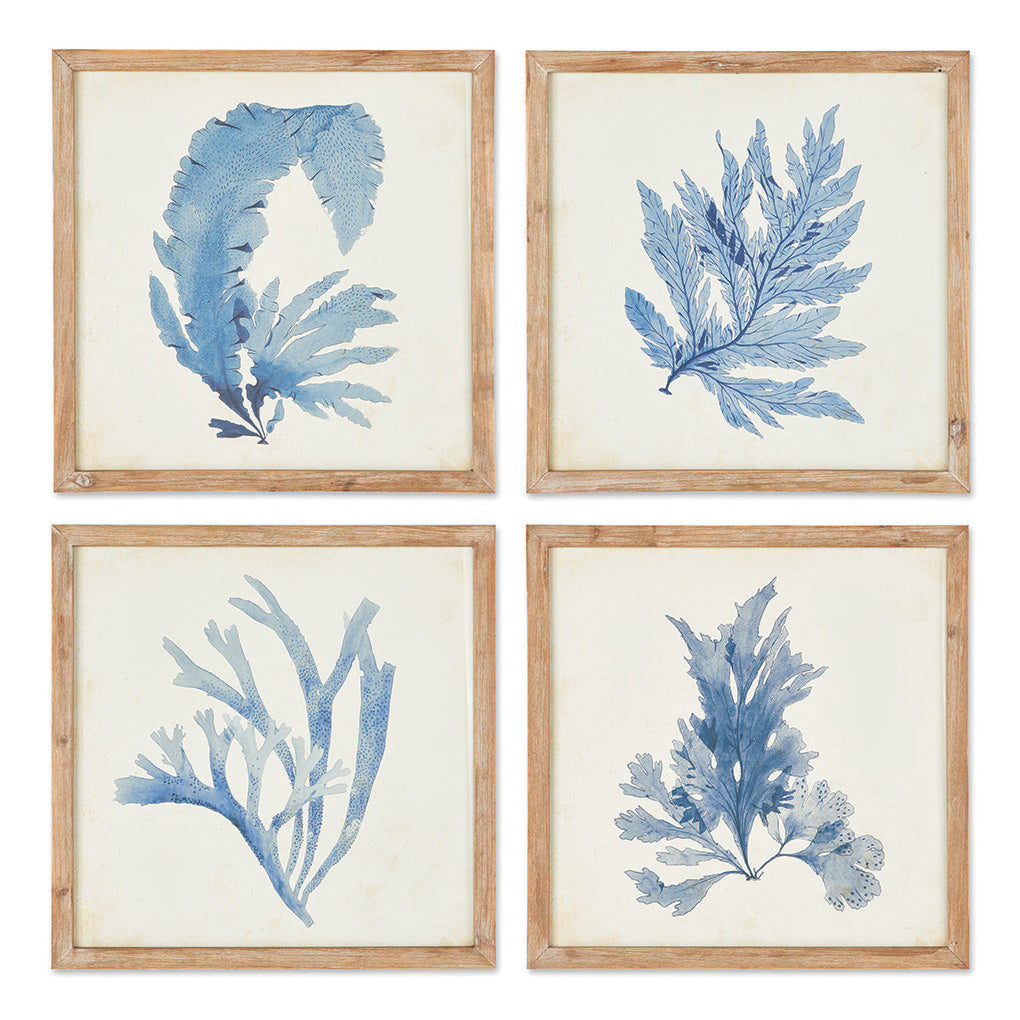 Coral Watercolor Framed Wall Art Set of 4