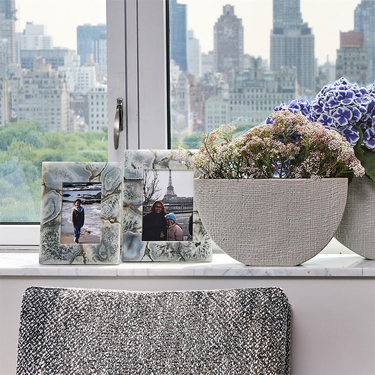 Natural Agate Photo Frame Set of 2