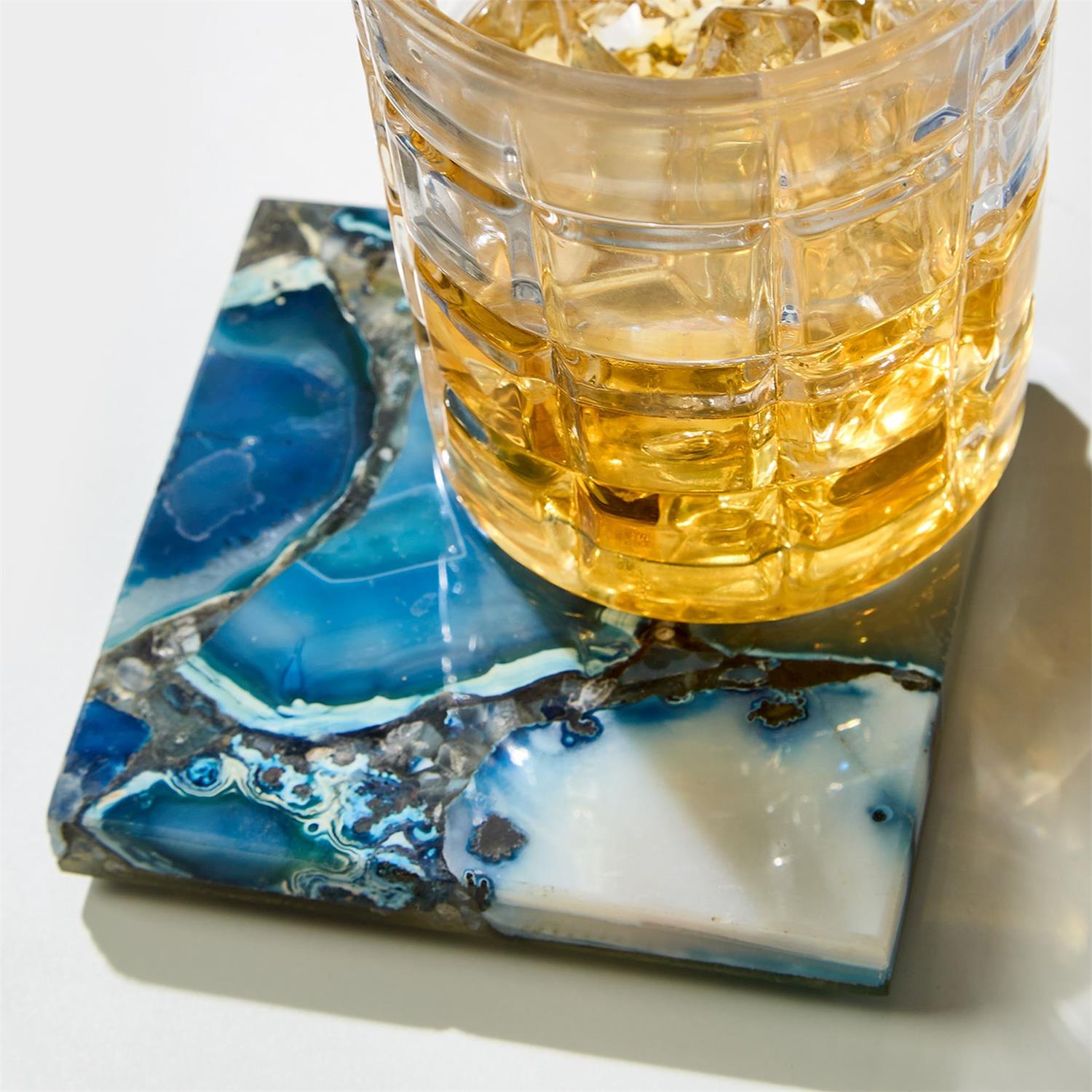 Blue Agate Coaster Set of 4