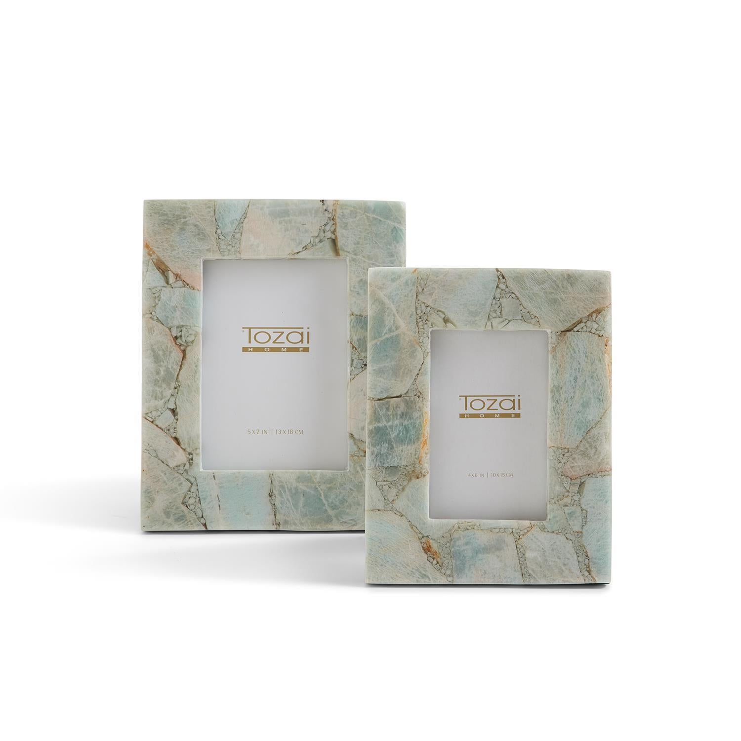 Amazonite Photo Frame Set of 2