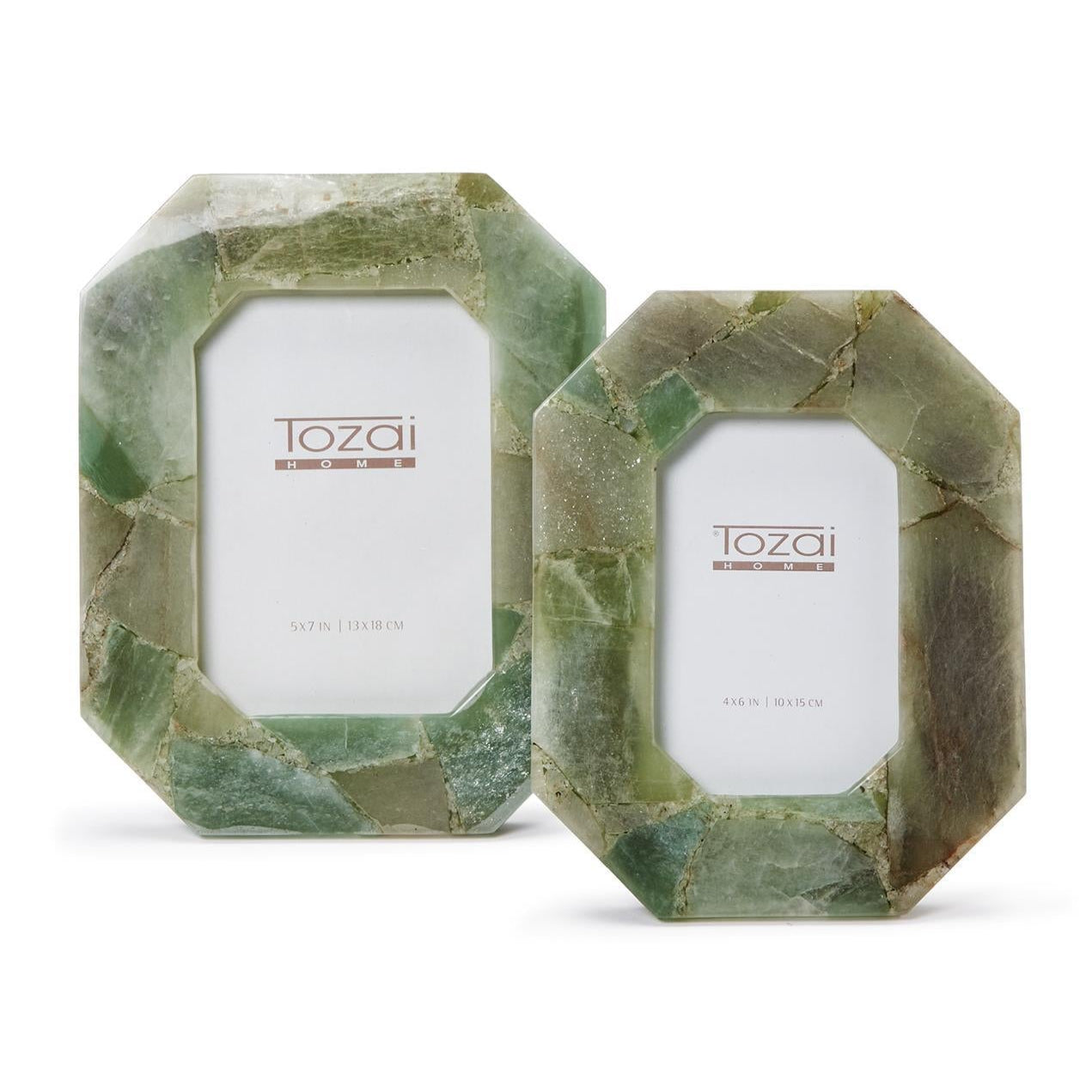 Green Quartz Photo Frame Set of 2