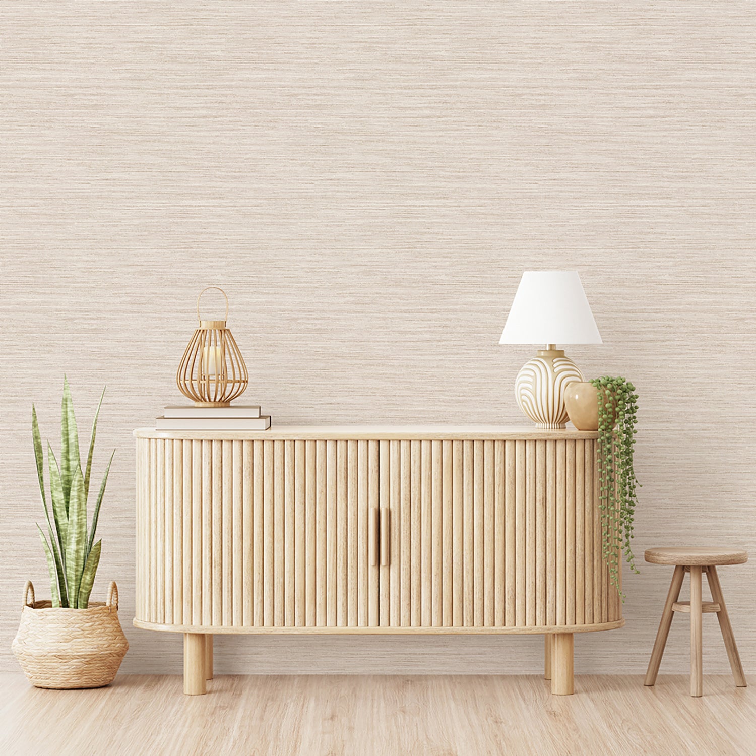 Tempaper & Co Faux Horizontal Grasscloth Peel & Stick Wallpaper