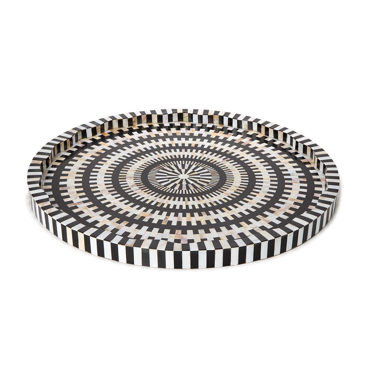 The Concentric Decorative Round Serving Tray