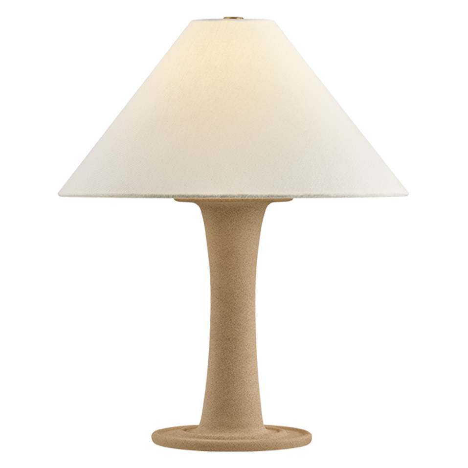 Kate Marker x Mitzi Isabel Table Lamp in Antique Sabbia ceramic and Patina Brass, primary product view