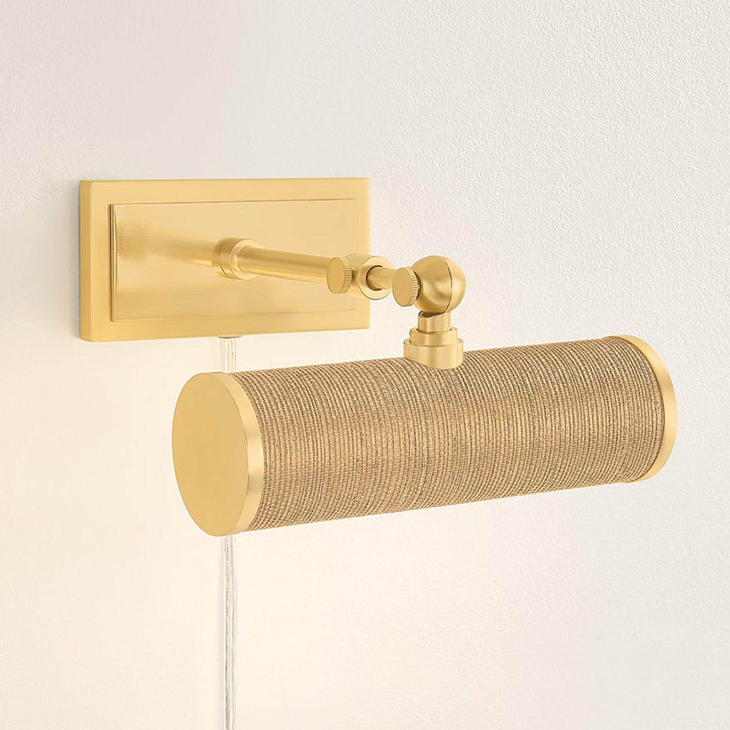 Mitzi Holly Grasscloth Plug In Picture Light