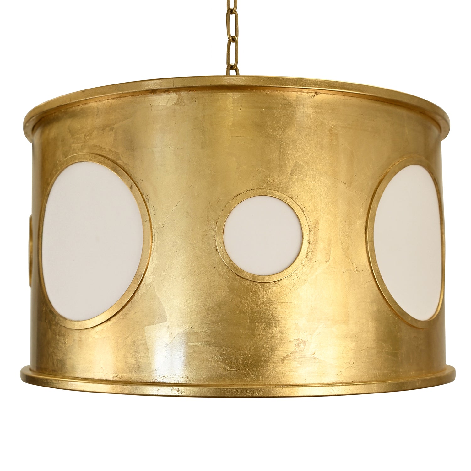 Worlds Away Horatio Gold Drum Pendant
