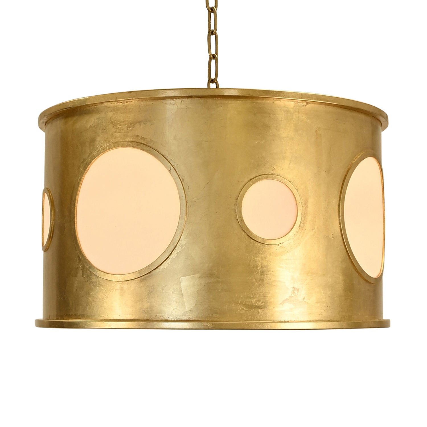 Worlds Away Horatio Gold Drum Pendant