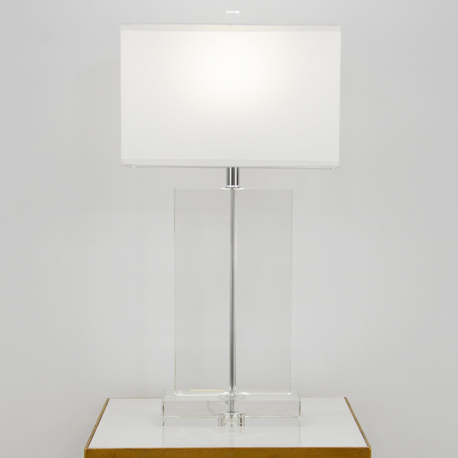 Rectangular Crystal Table Lamp