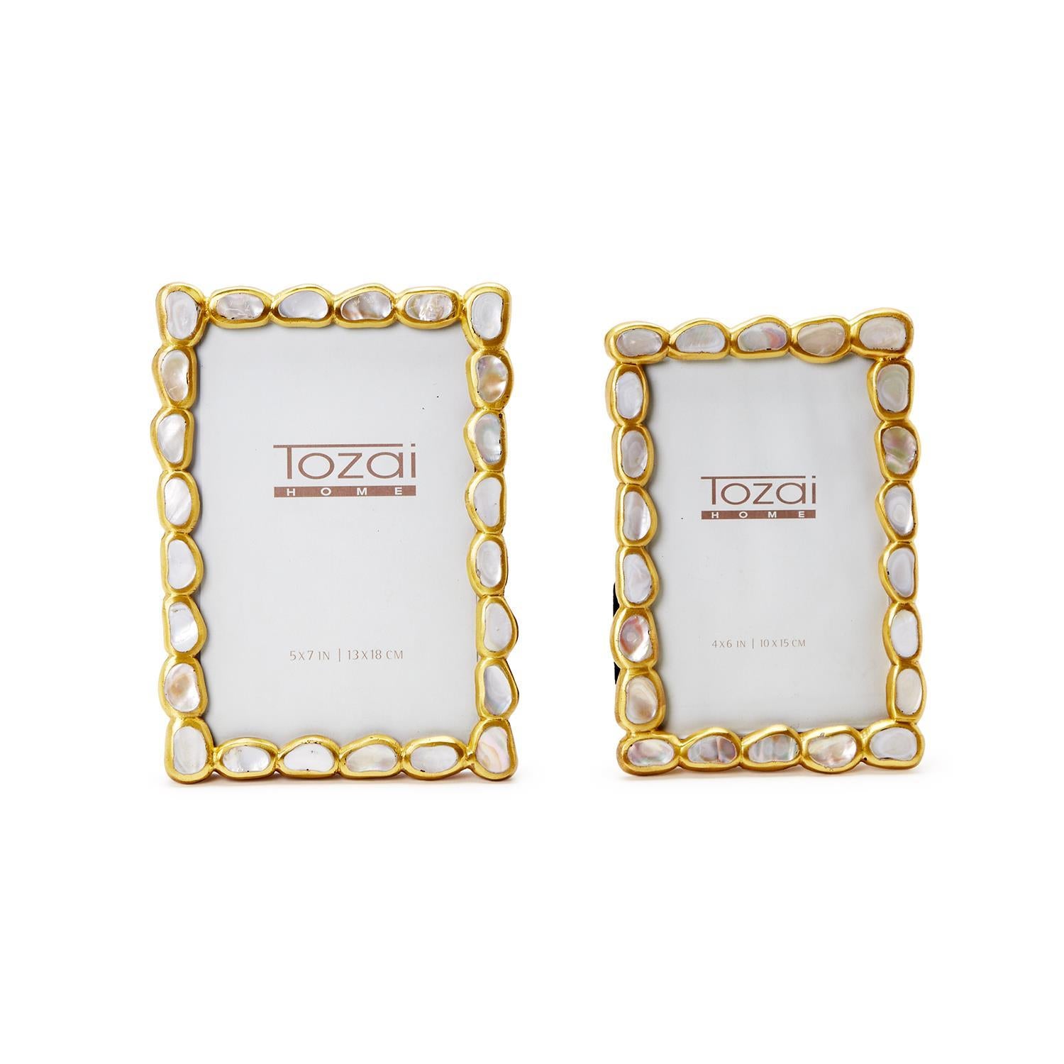 Mother of Pearl Photo Frame Set of 2