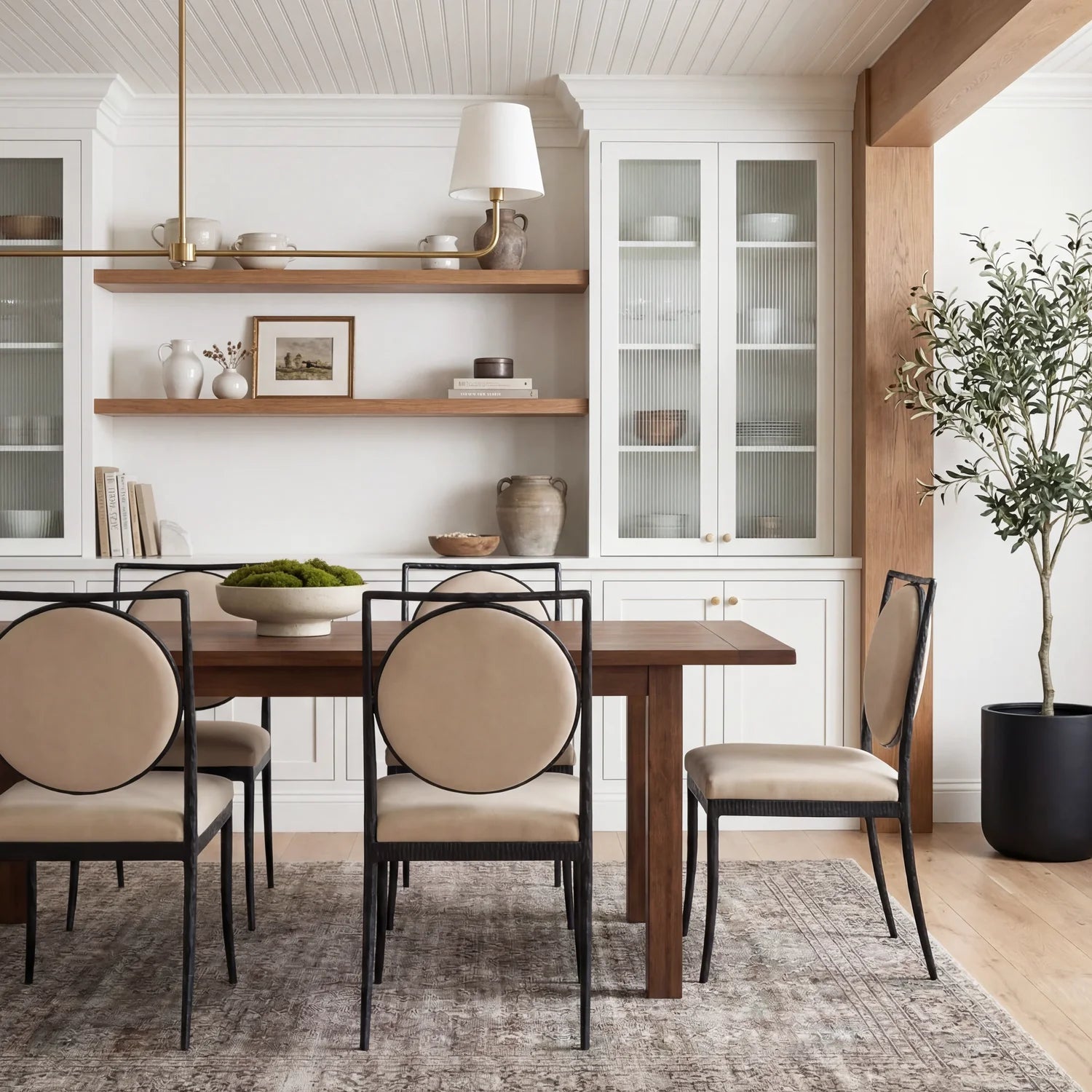 MENO HOME x Co. House Designs Hammersmith Beige Dining Chair Set of 2