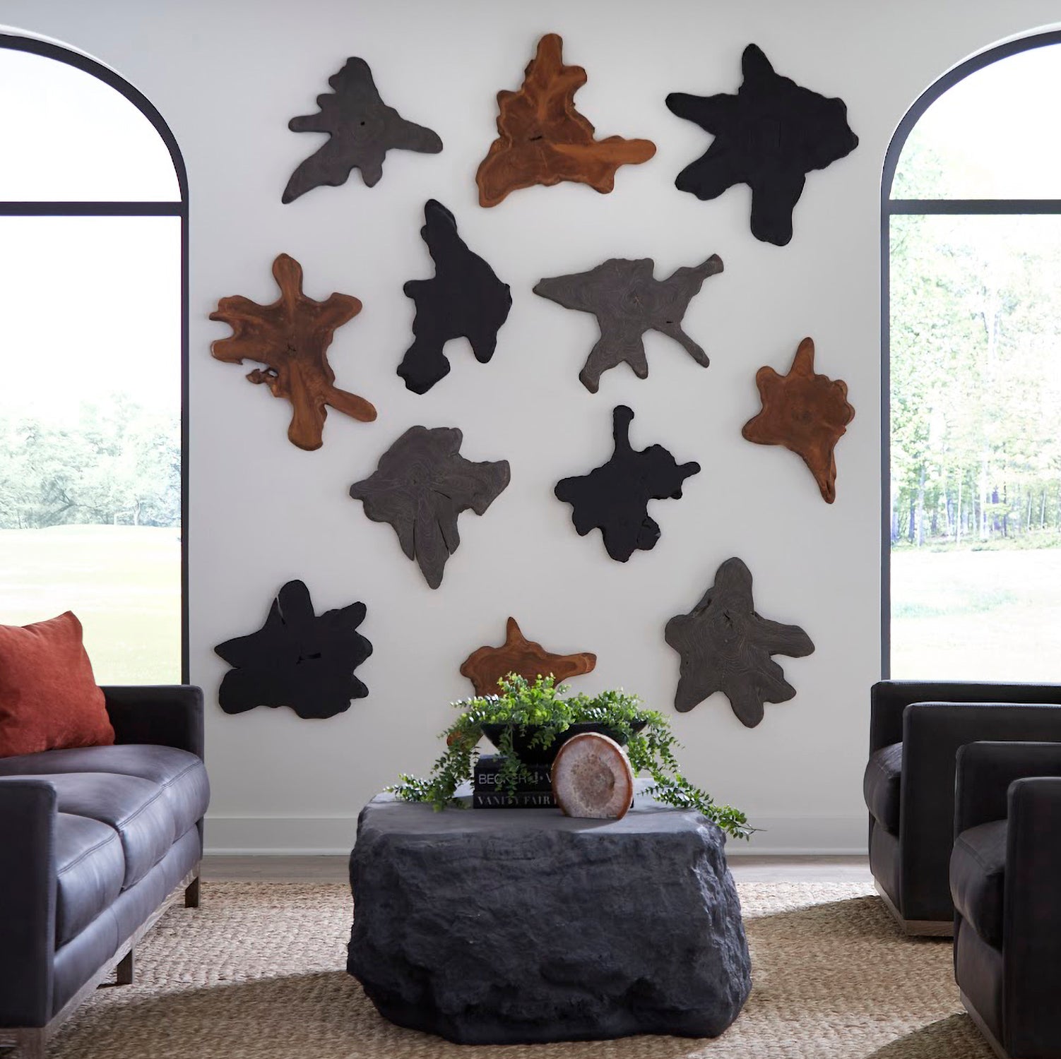 Phillips Collection Freeform Teak Wall Slice