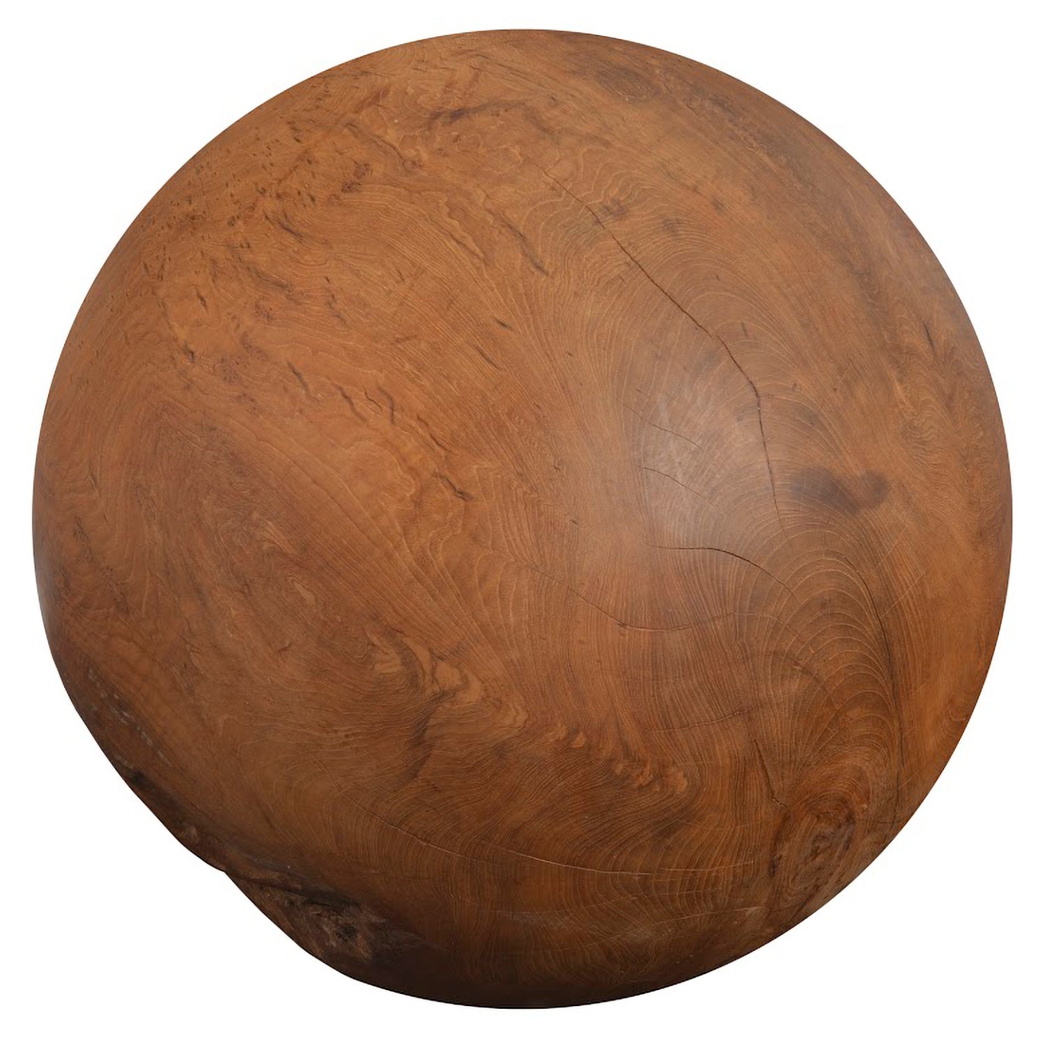 Phillips Collection Teak Wood Ball Tabletop Accent