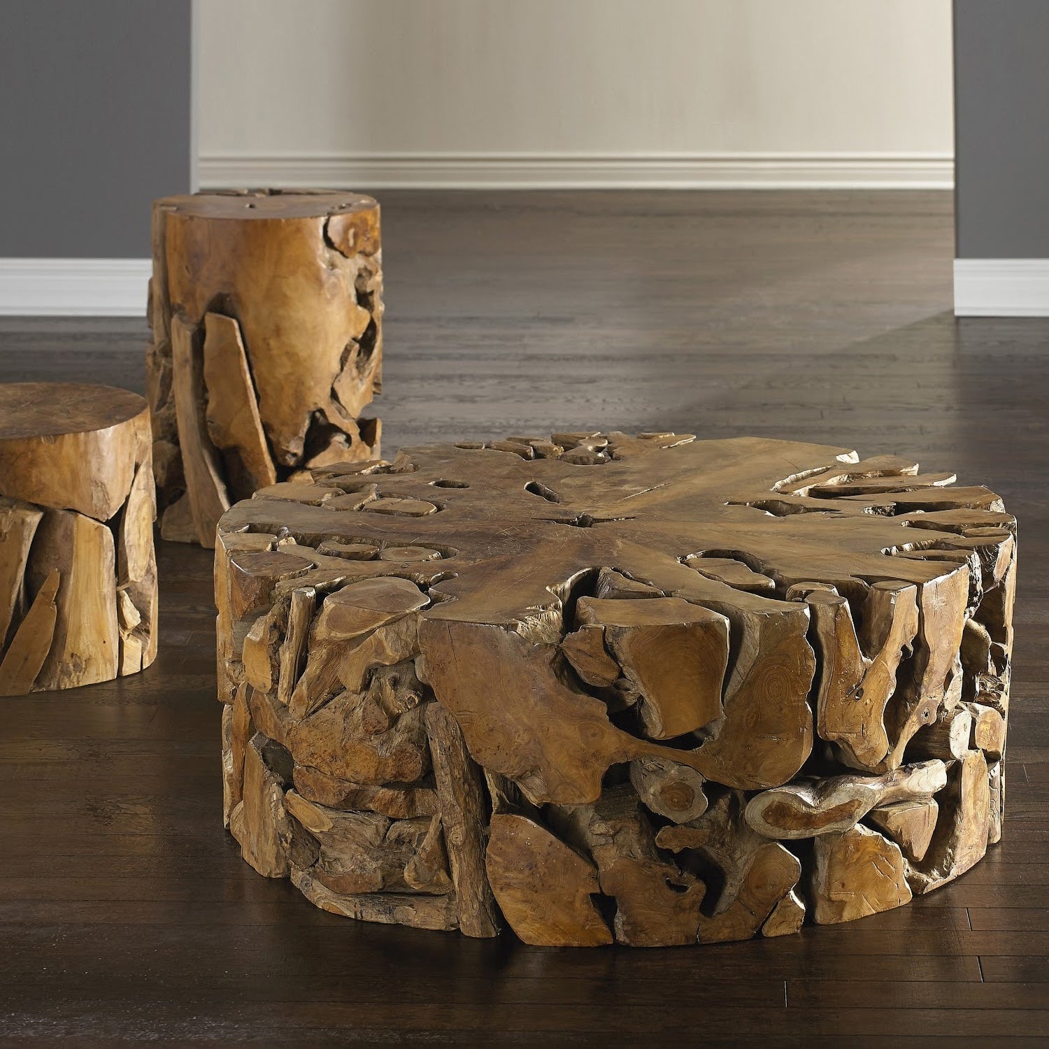 Phillips Collection Teak Chunk Coffee Table