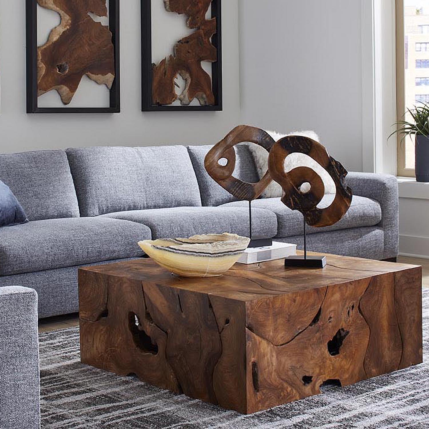 Phillips Collection Teak Slice Coffee Table