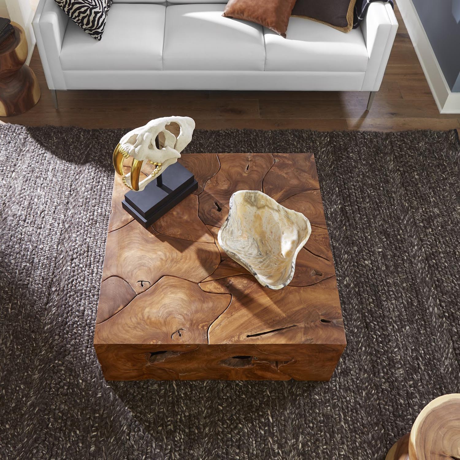Phillips Collection Teak Slice Coffee Table