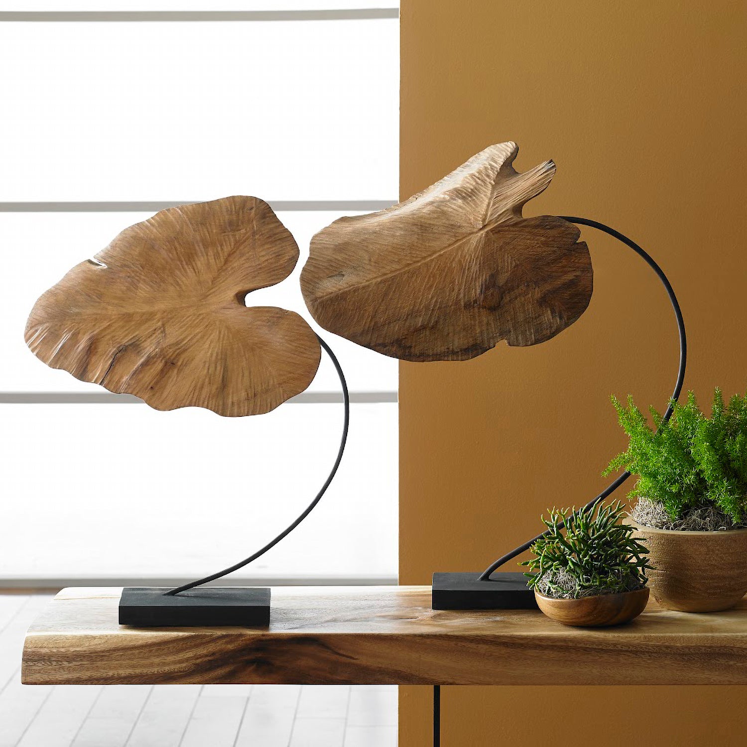 Phillips Collection Carved Leaf Sculpture