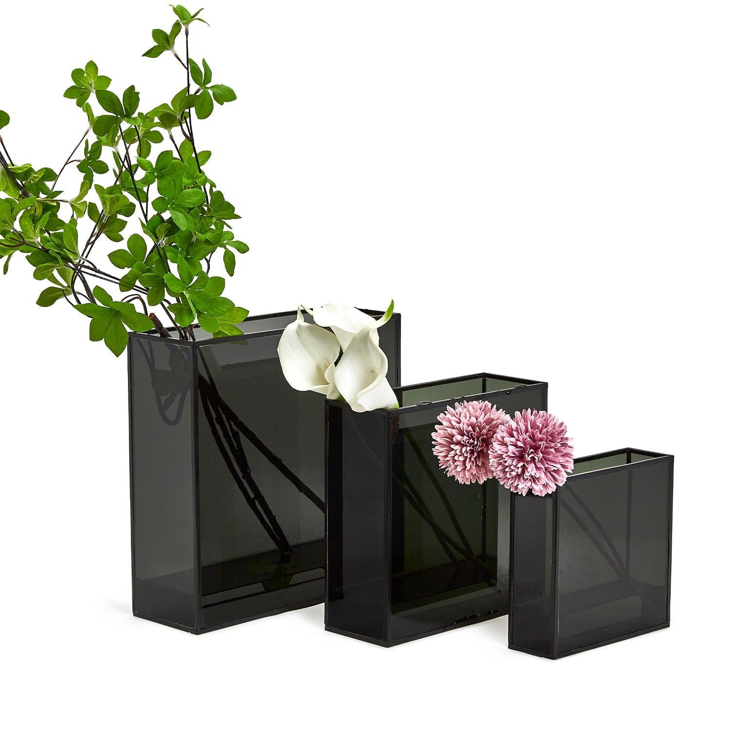 SmokeWindows Square Vase Set of 3