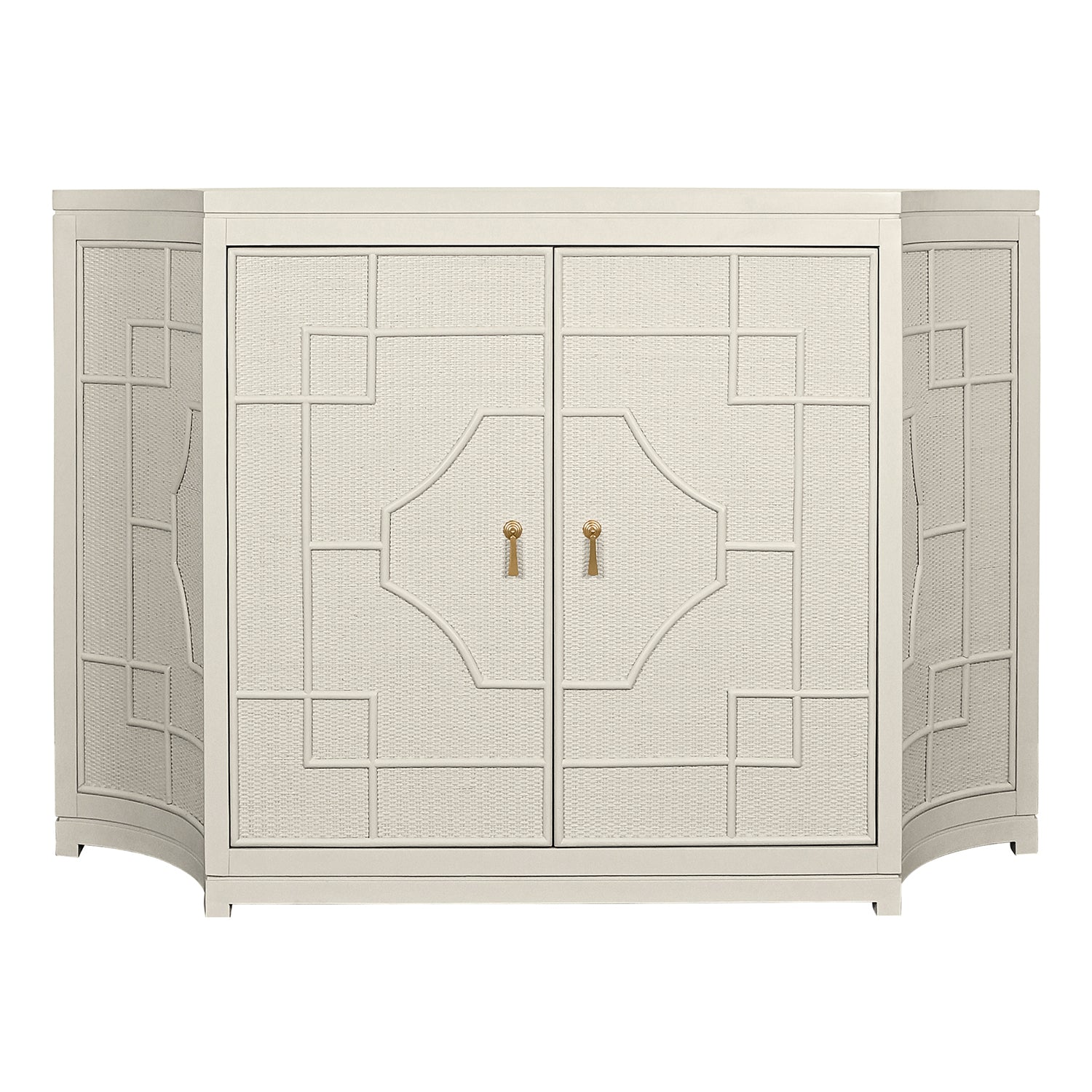 Worlds Away Isabel Antique White Two Door Cabinet