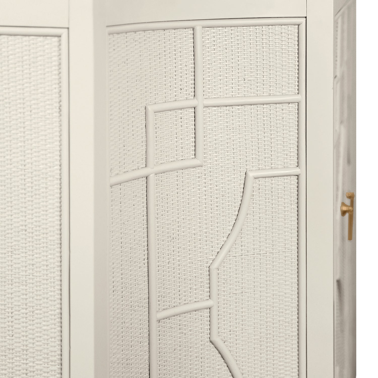 Isabel Antique White Two Door Cabinet shown to scale