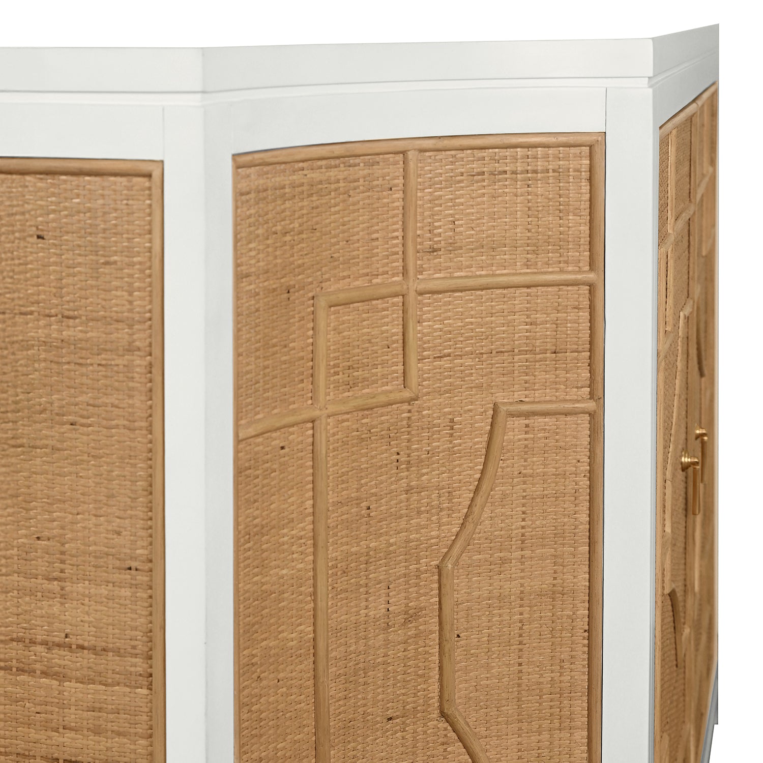 Isabel White Two Door Cabinet shown to scale