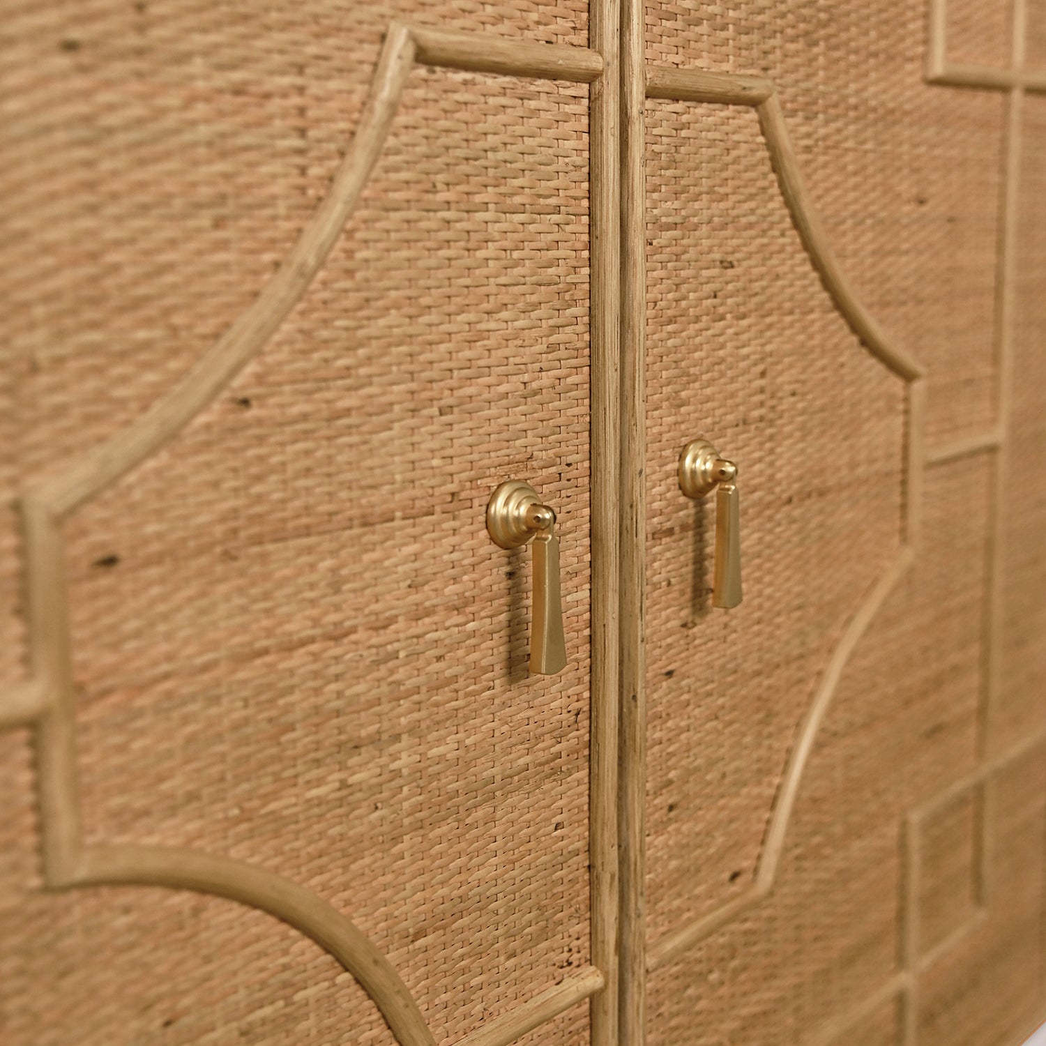 Isabel White Two Door Cabinet side profile view