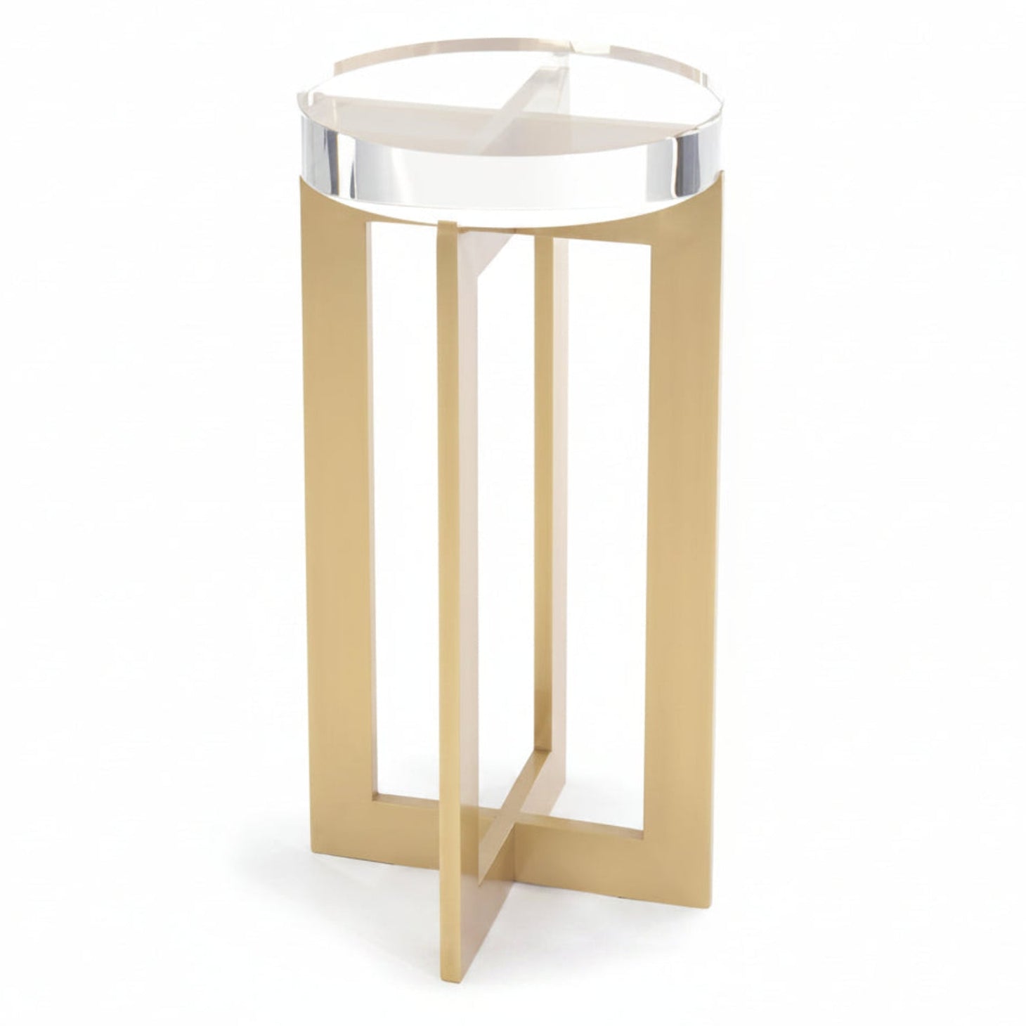 John Richard Brass and Crystal Martini Table