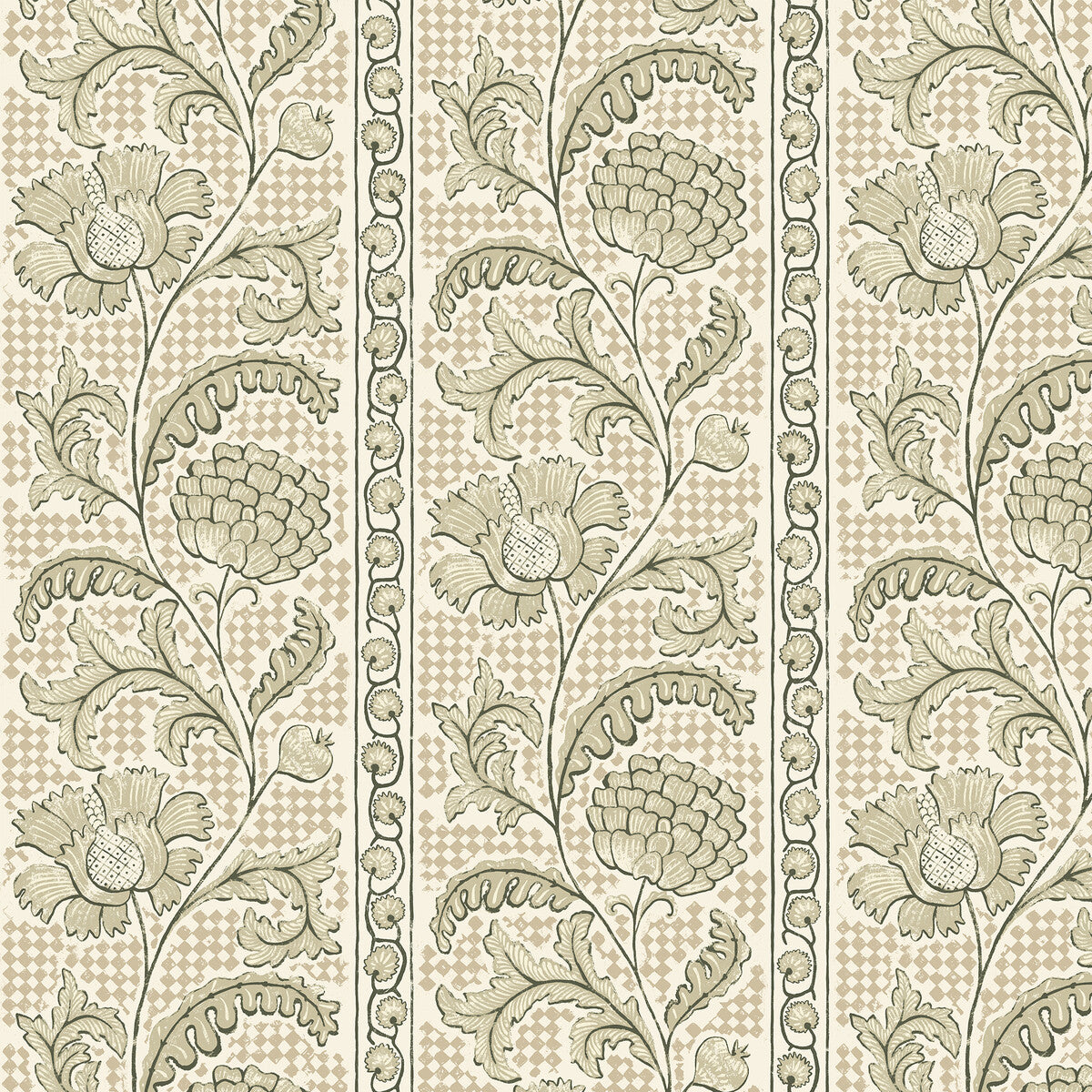 Josephine Munsey x Kravet Couture Floral Check 11 Wallpaper