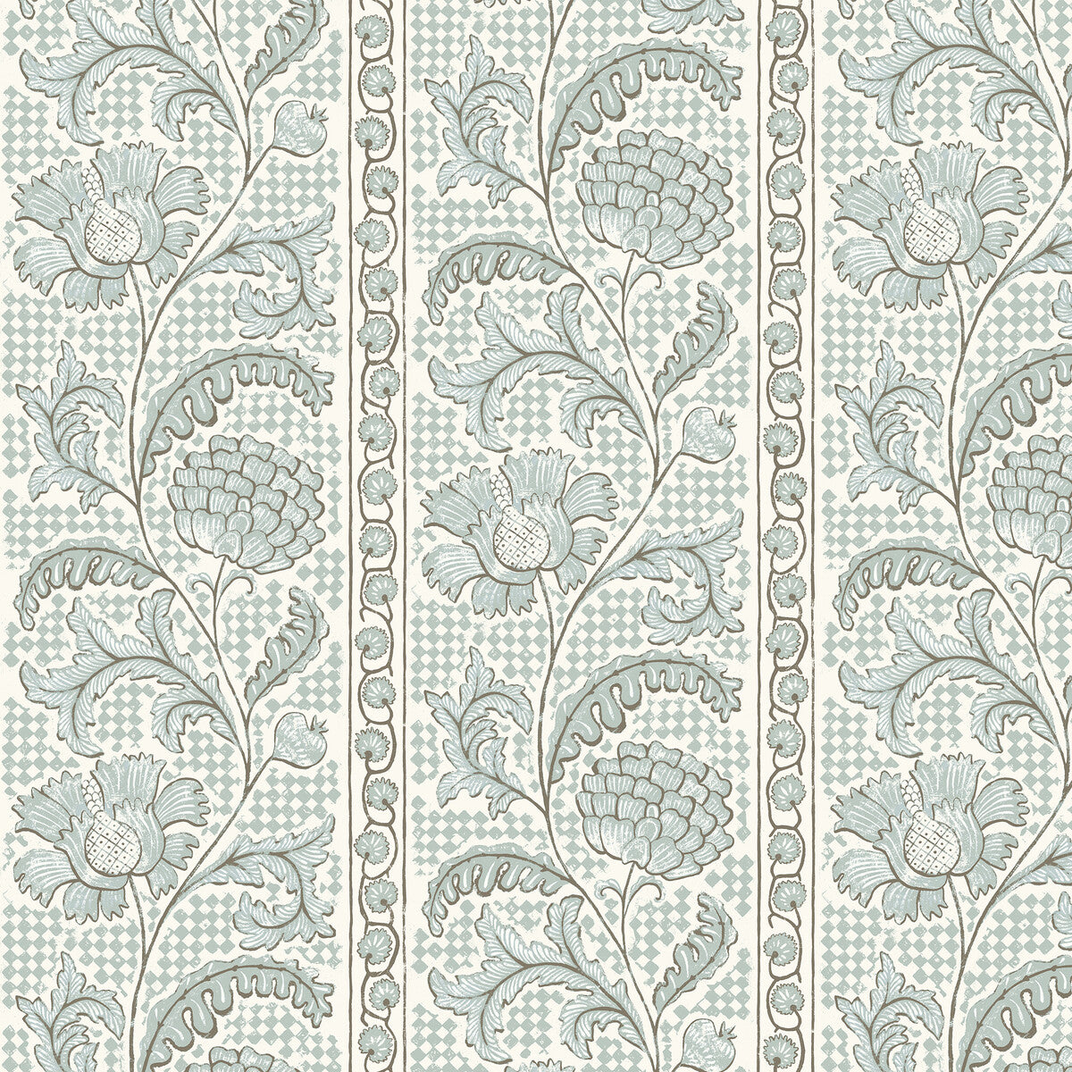 Josephine Munsey x Kravet Couture Floral Check 21 Wallpaper