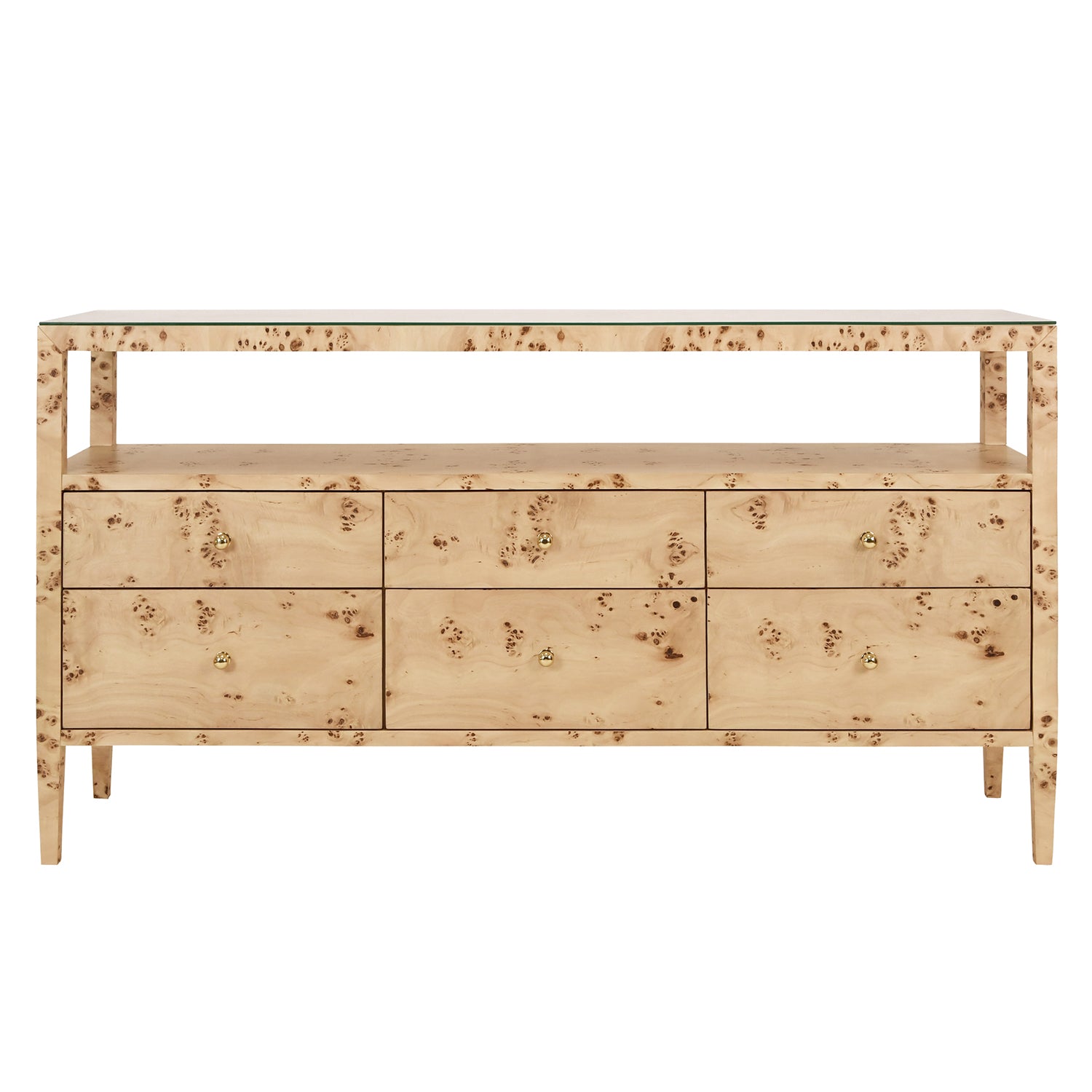 Worlds Away Jordan 6 Drawer Console Table