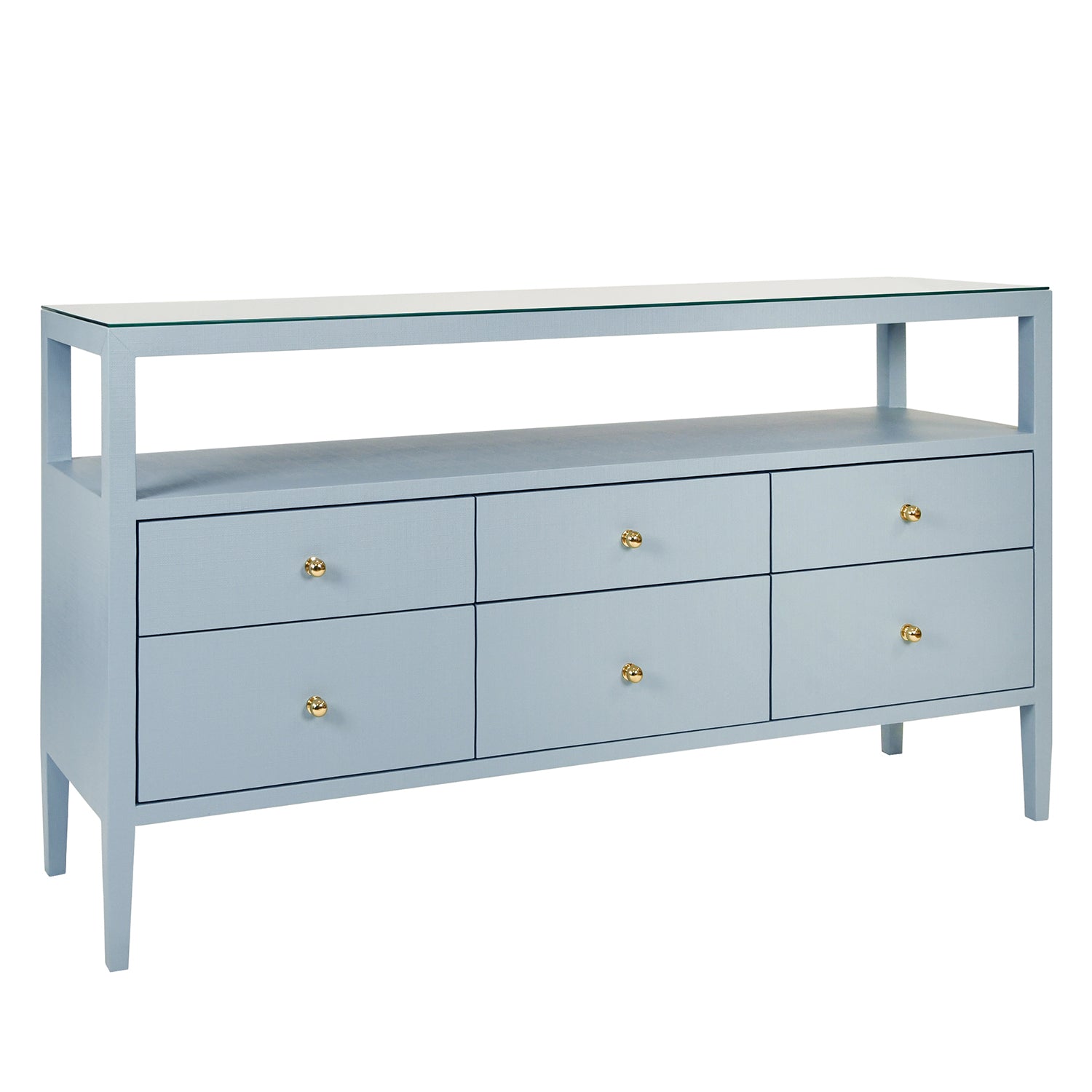 Worlds Away Jordan 6 Drawer Console Table