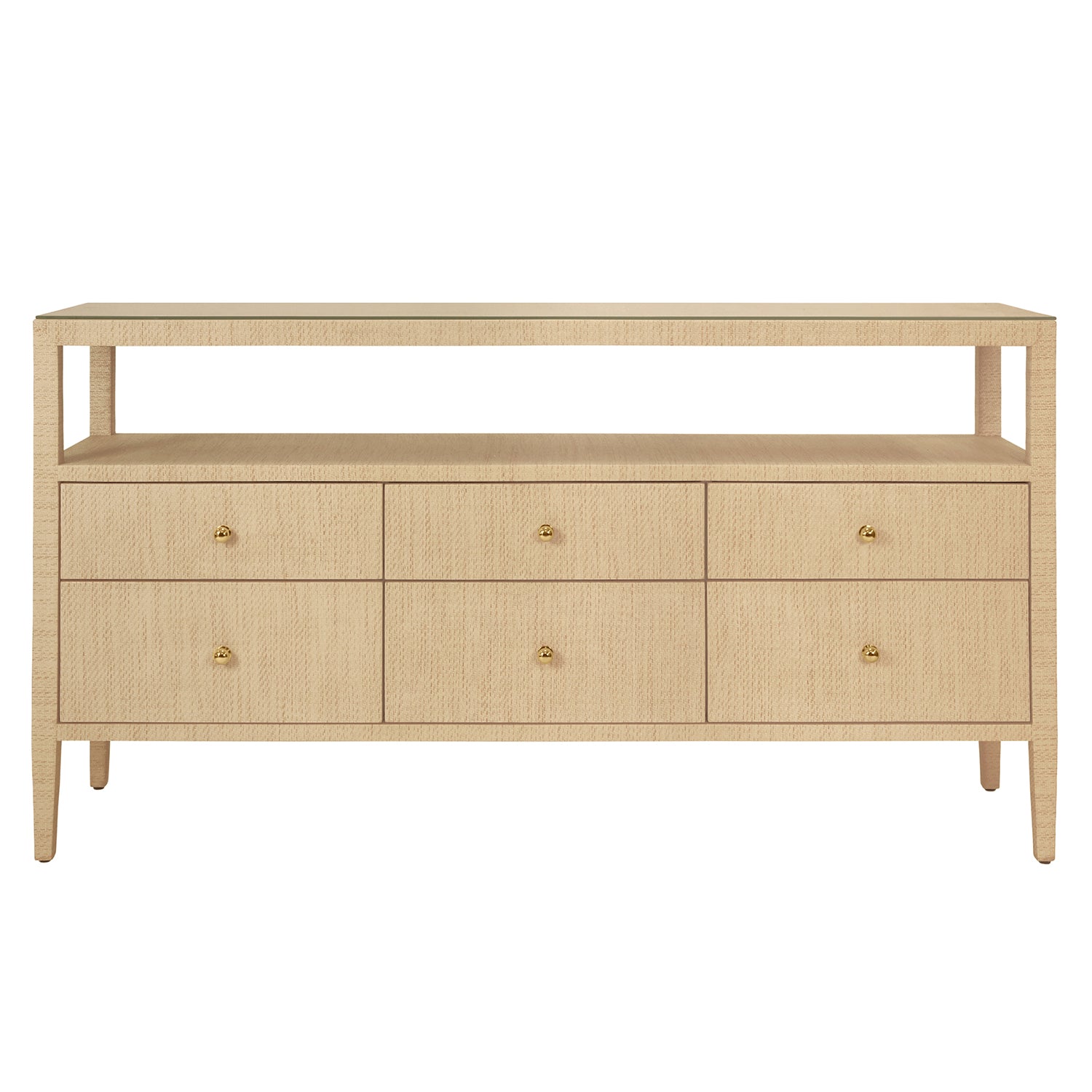 Worlds Away Jordan 6 Drawer Console Table