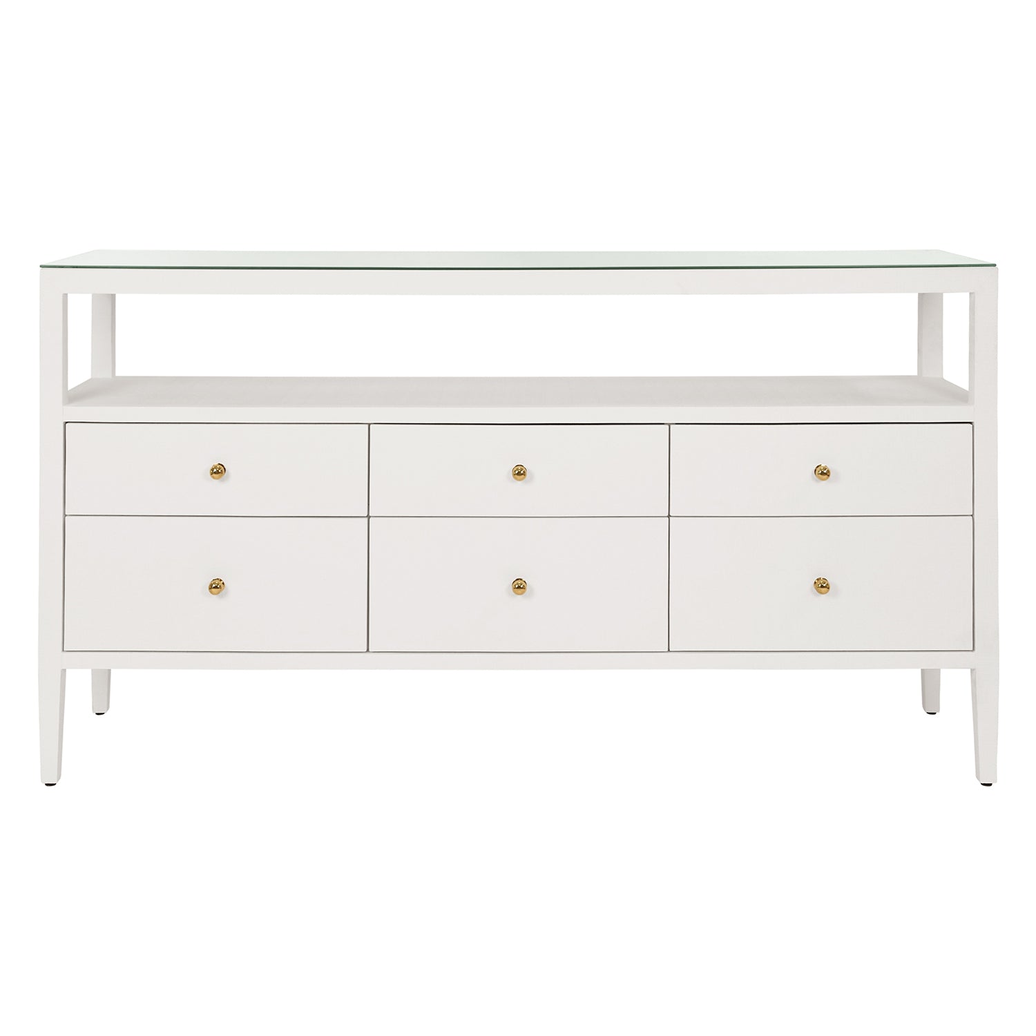 Worlds Away Jordan 6 Drawer Console Table