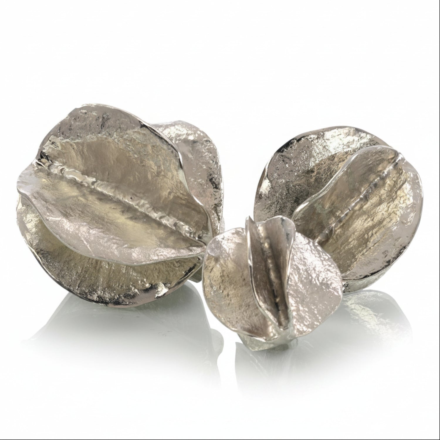 John Richard Nickel Spheres of Flowing Wave Set of 3