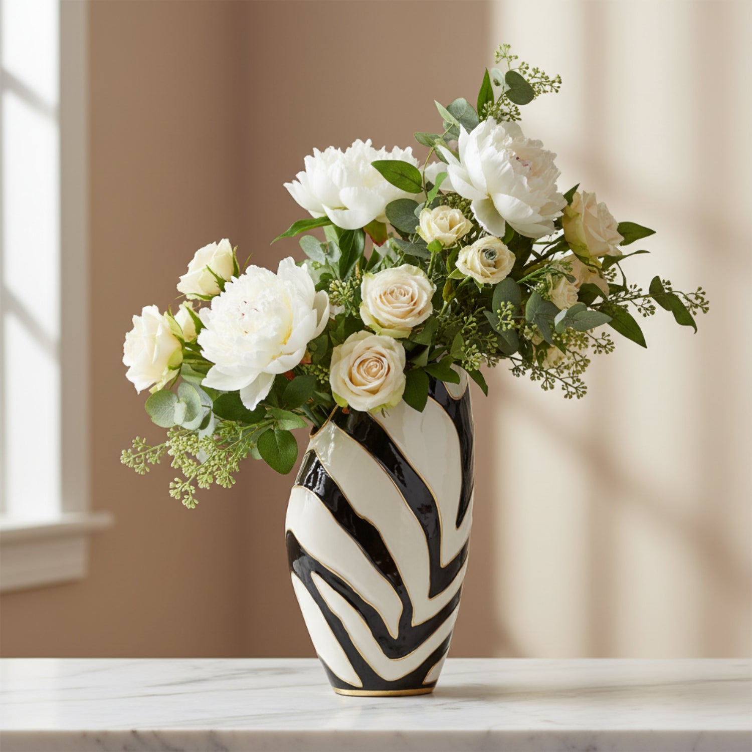 John Richard Origo Black and White Large Vase