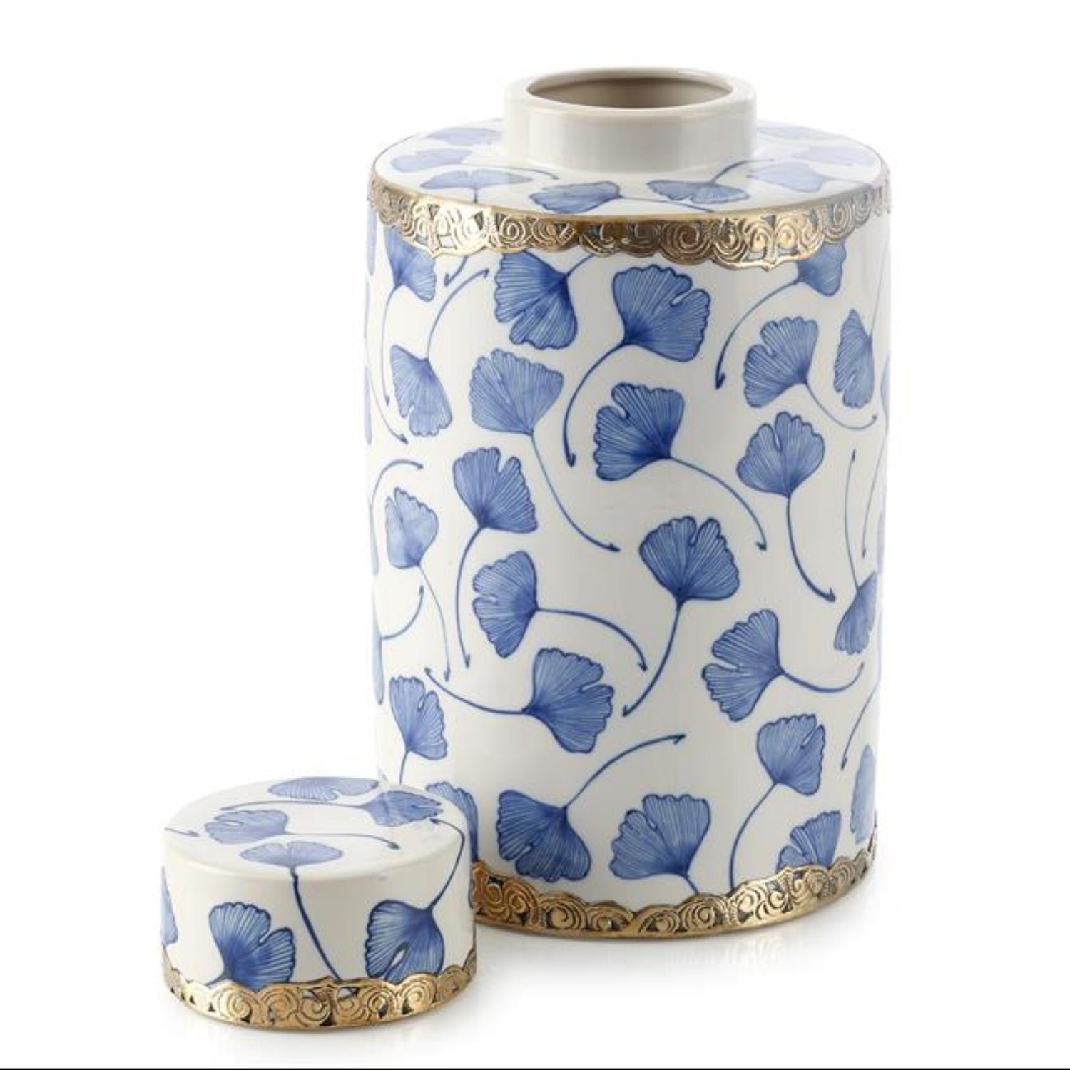 John Richard Lidded Ginkgo Large Jar