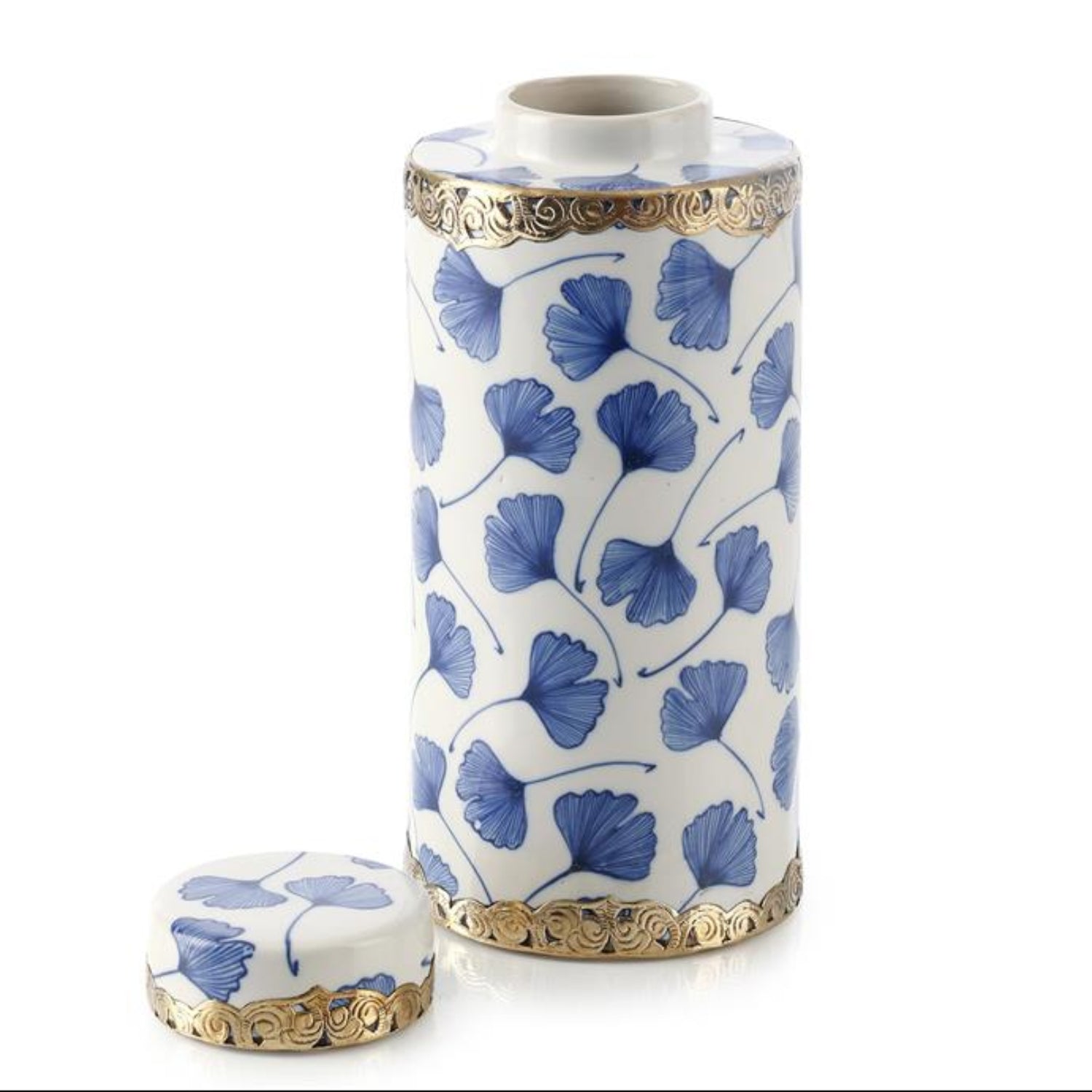 John Richard Lidded Ginkgo Small Jar