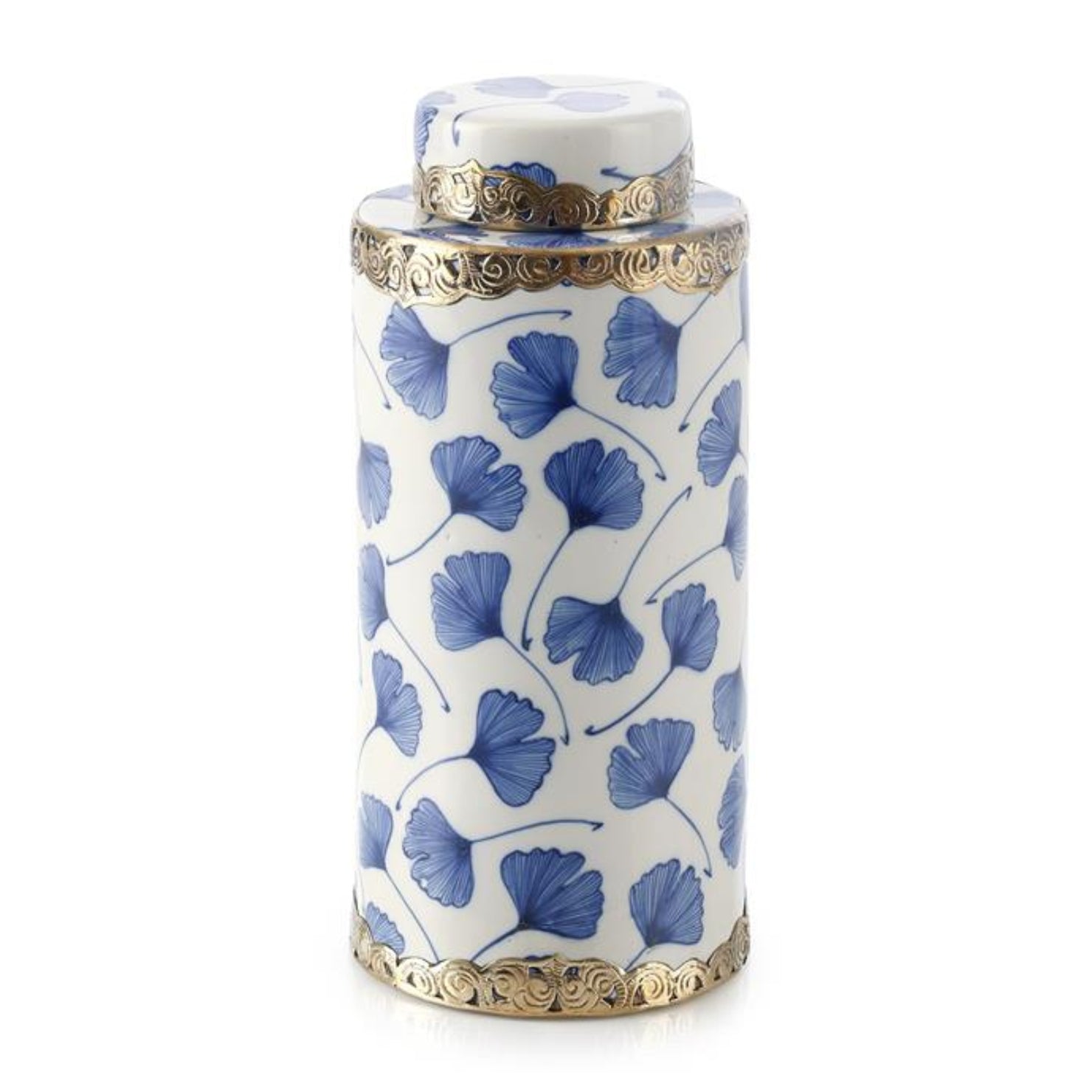 John Richard Lidded Ginkgo Small Jar