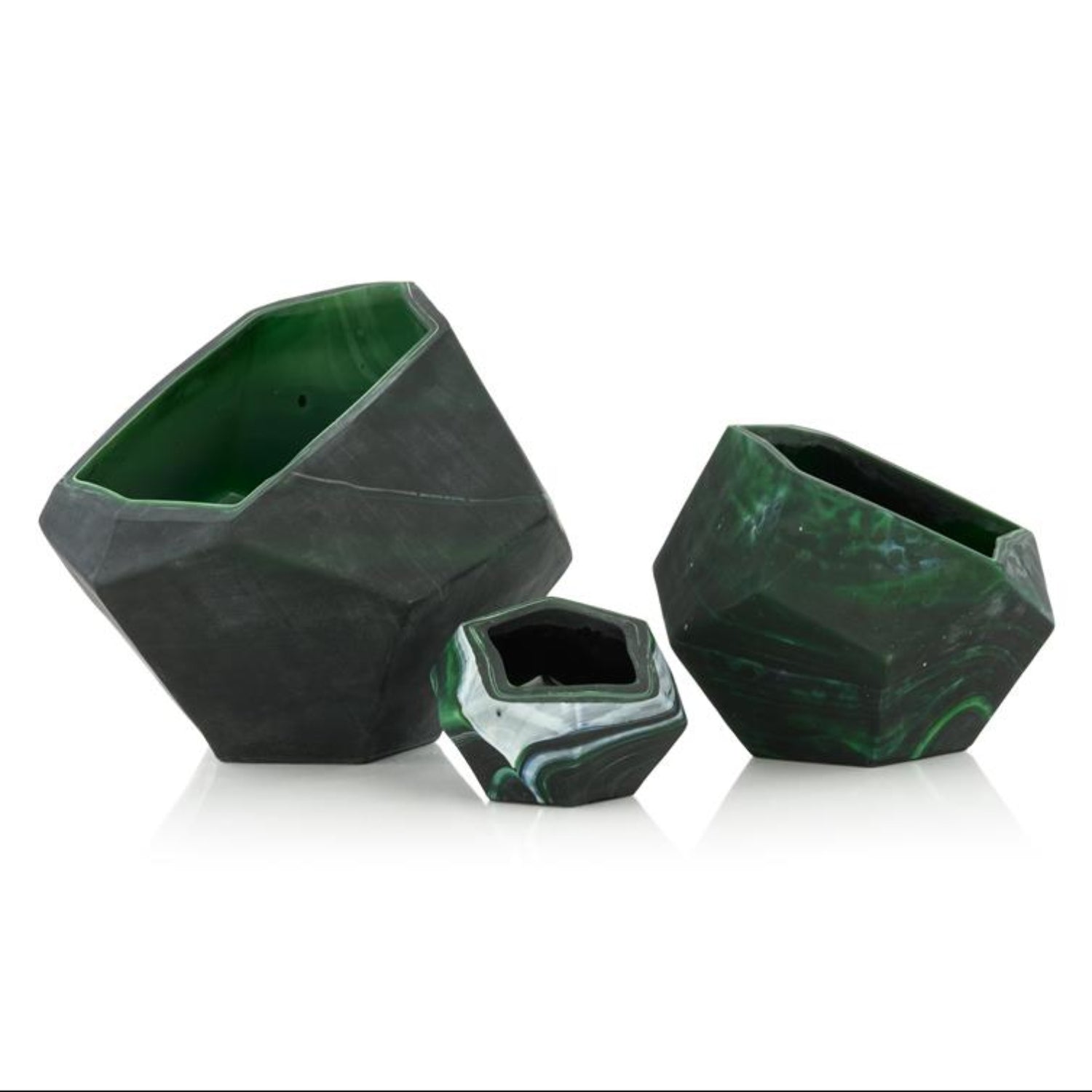 John Richard Eon Green Bowl Set of 3