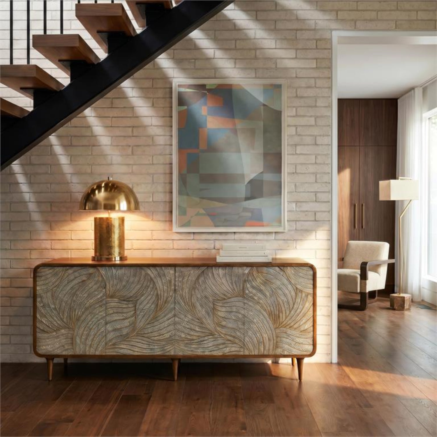 John Richard Galapagos Gold Accent Lamp