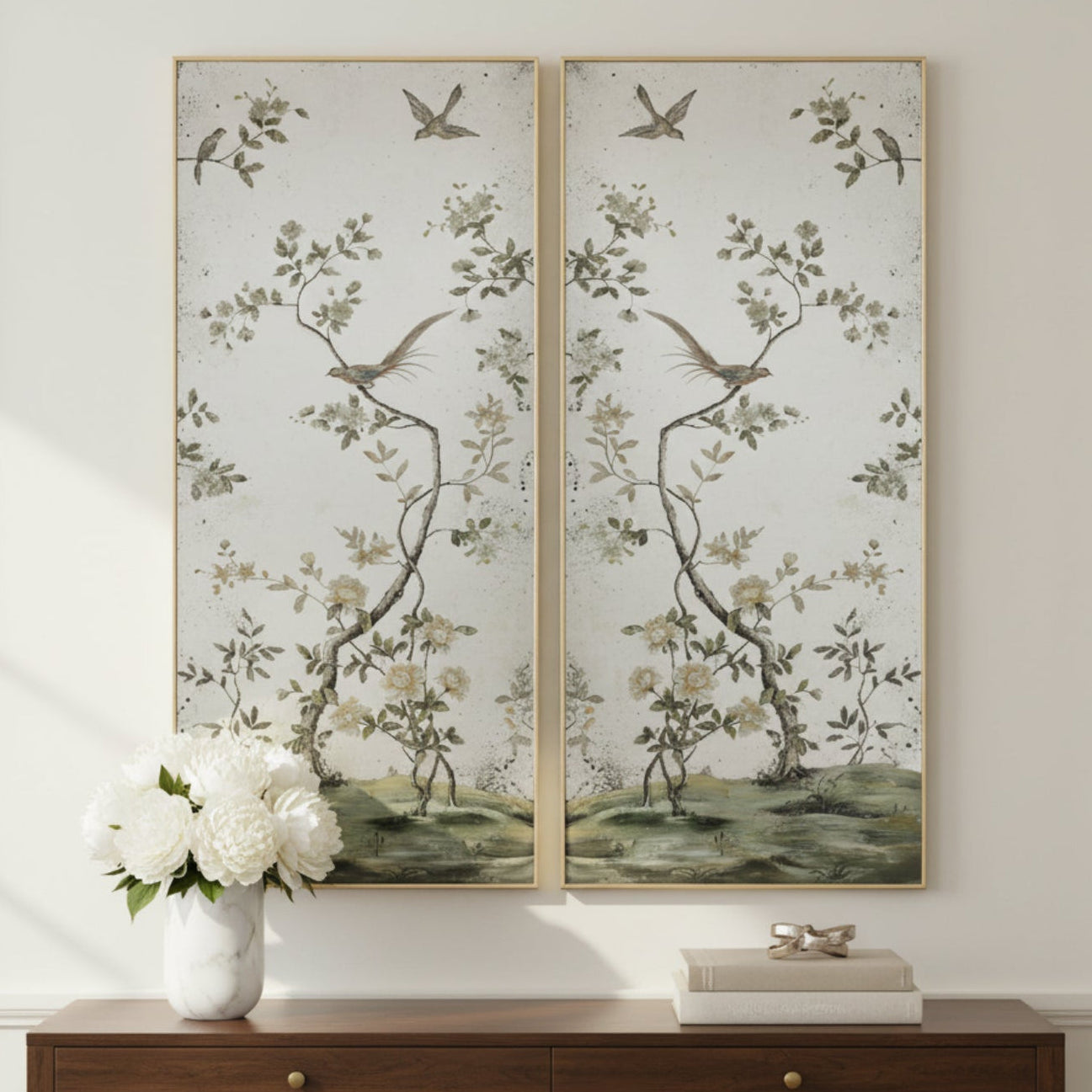 John Richard Roku Mirror Wall Art Panel Set of 2