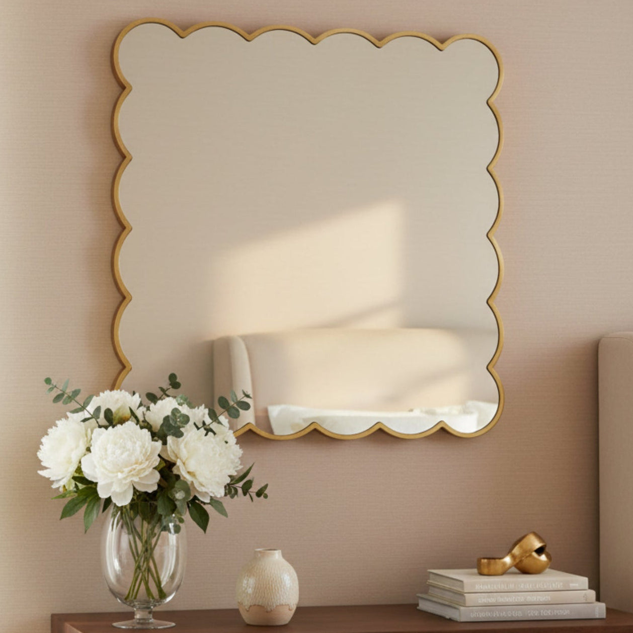 John Richard Sura Small Mirror — in Gold Coast finish