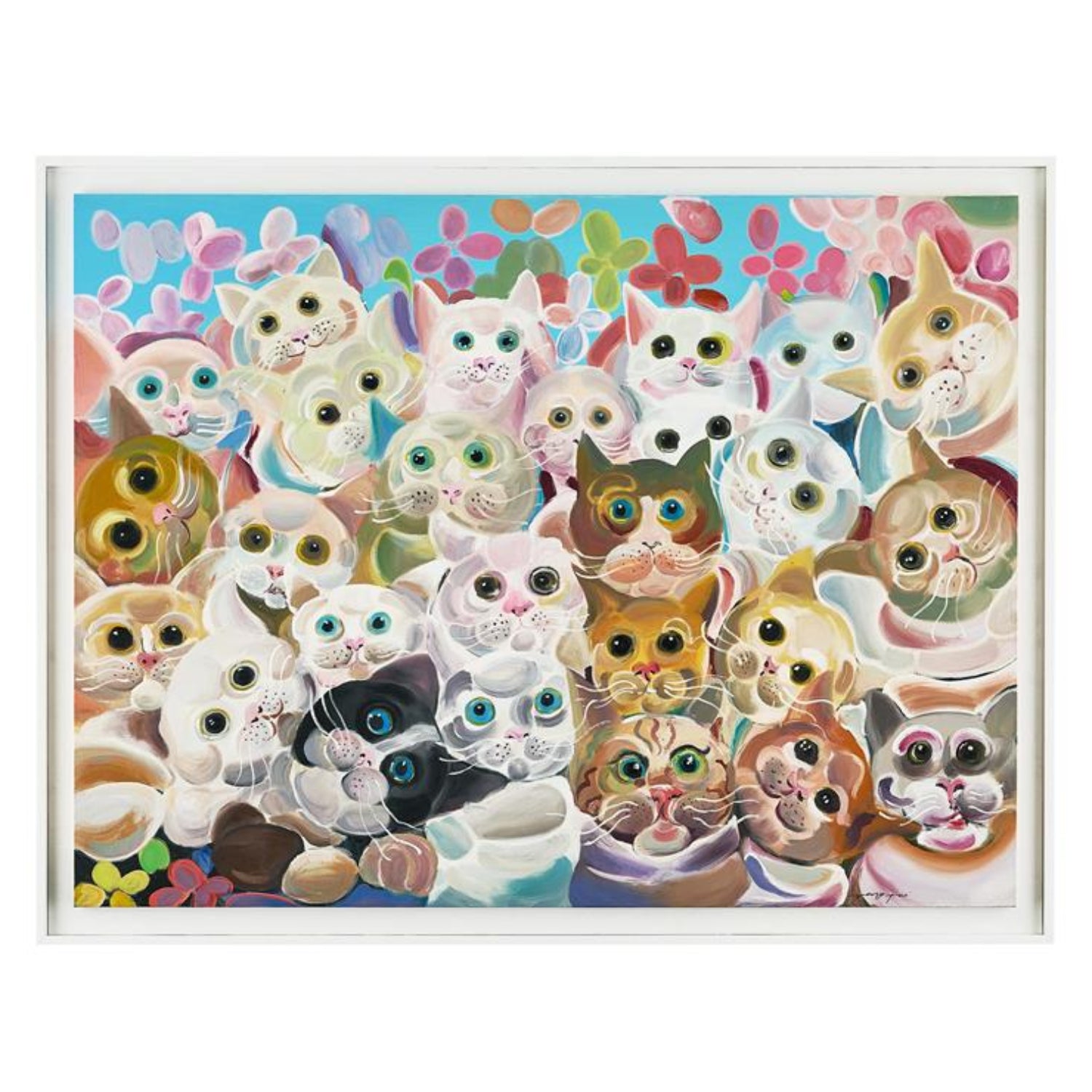 John Richard Teng Fei's Feline Friends Framed Art