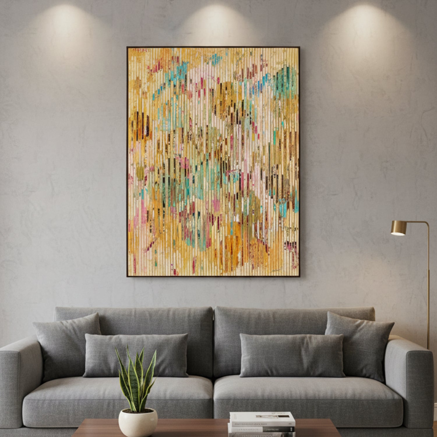 John Richard Teng Fei's Cascading Colors Framed Art