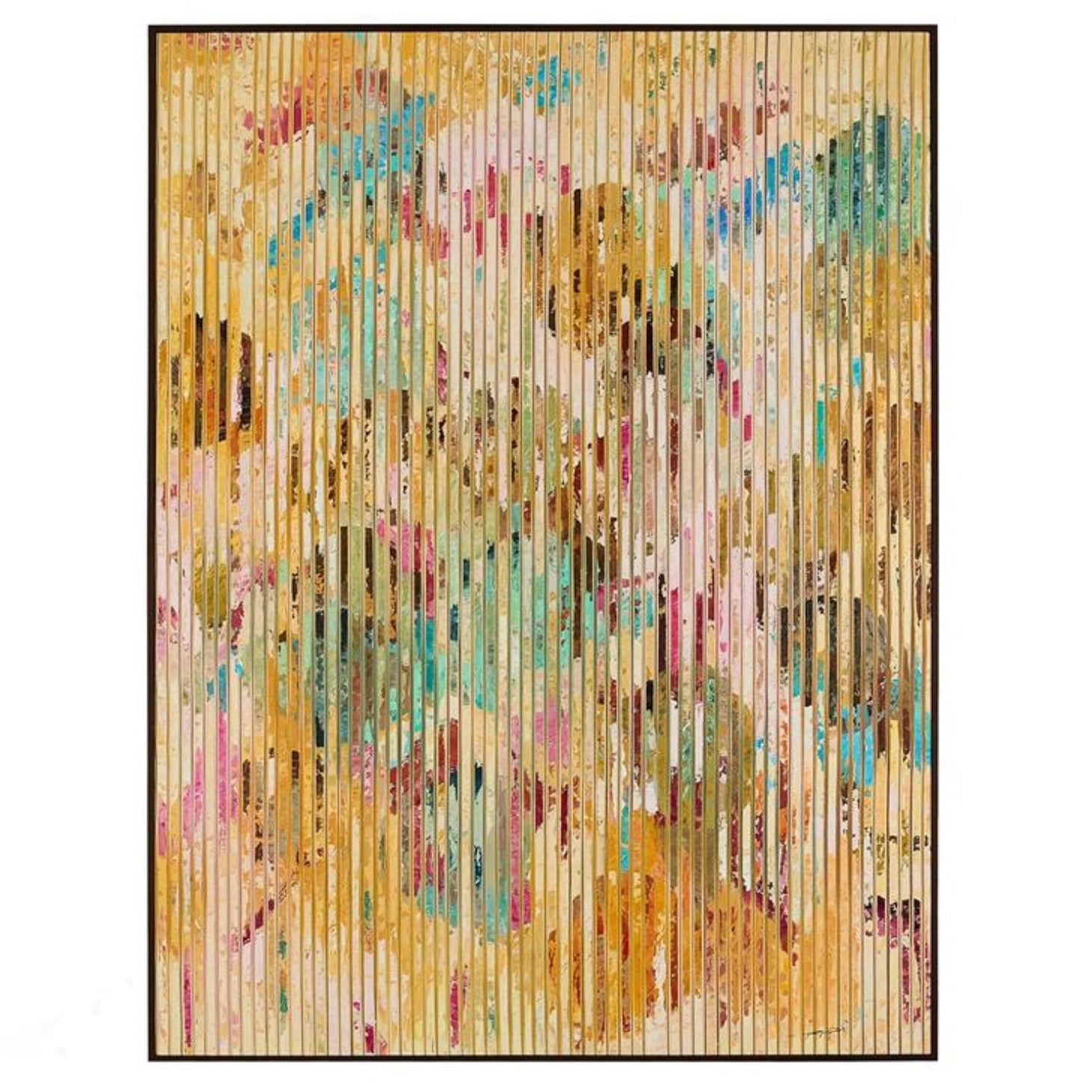 John Richard Teng Fei's Cascading Colors Framed Art — crafted from Oil Paint, Framed Canvas